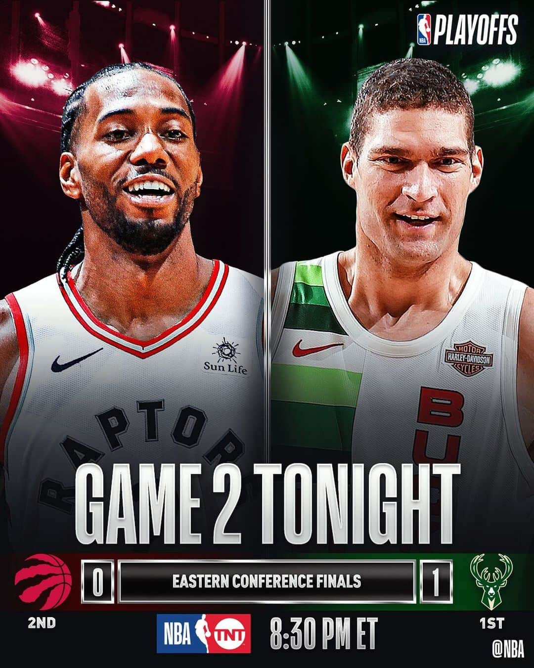 NBAさんのインスタグラム写真 - (NBAInstagram)「Coming off #NBAPlayoffs career-high, Brook Lopez & the @bucks host Kawhi Leonard & the @raptors... Will the @raptors even the ECF up 1-1, or will the @bucks go up 2-0... 8:30pm/et @nbaontnt!」5月17日 23時29分 - nba