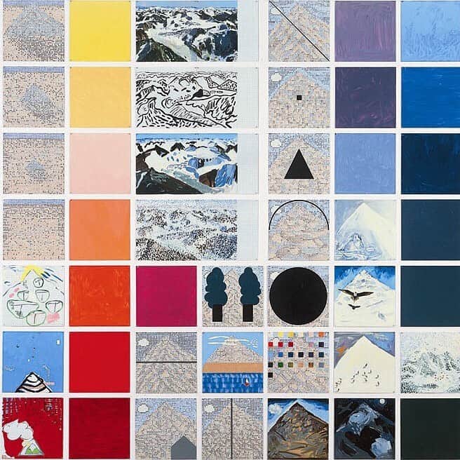 のインスタグラム：「“... this piece is about in some way, transition and transitoriness. I had an idea: what if you did a work of art that was really like a conversation. As we talk, we drift from one subject to another. And I'm drifting from subject to subject about my idea of art.” –#JenniferBartlett on “Rhapsody” (1975-76), now on view in our Marron Atrium … Hear the artist share more about the work which consists of 987 one-foot-square steel panels stretching over an expanse of more than 150 feet: mo.ma/rhapsody (link in bio) … [Credit: Jennifer Bartlett. “Rhapsody.” 1975-76. Enamel on steel, 987 plates. Gift of Edward R. Broida. © 2019 Jennifer Bartlett. Photos: Jonathan Muzikar]」