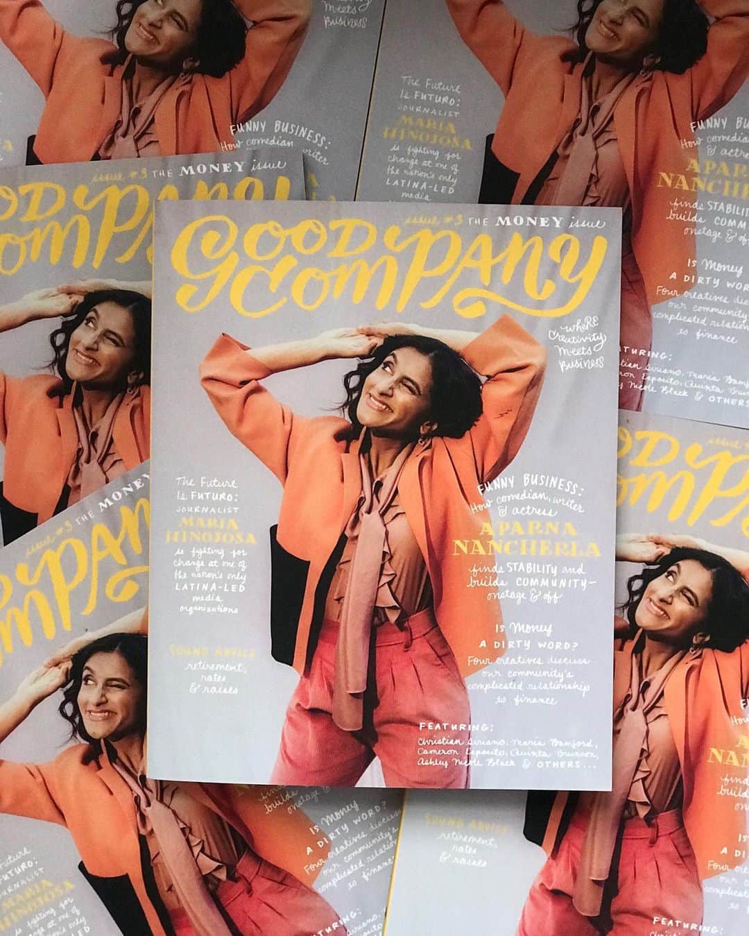 Grace Bonneyのインスタグラム：「Keep an eye out for @goodcompanyzine at indie bookstores this weekend ✨💸✨ We’re also available worldwide (with free shipping options!) on Amazon and Book Depository 💛 #GoodCoMoney」
