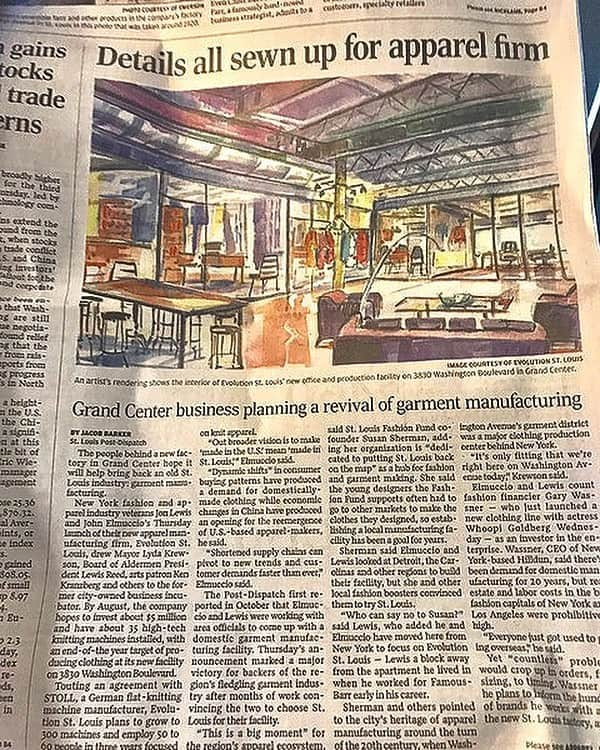 ティモウェイランドさんのインスタグラム写真 - (ティモウェイランドInstagram)「Front-page Friday! 📰 cover of @stltoday Business Section today is a feature on our new domestic manufacturing facility in St. Louis, MO 🧵 w/ state-of-the-art flatbed & full-garment knitwear production capabilities! 📩 DM me for more info! #stlouis #fashion #manufacturing #knitwear #sustainability」5月18日 1時44分 - timoweiland