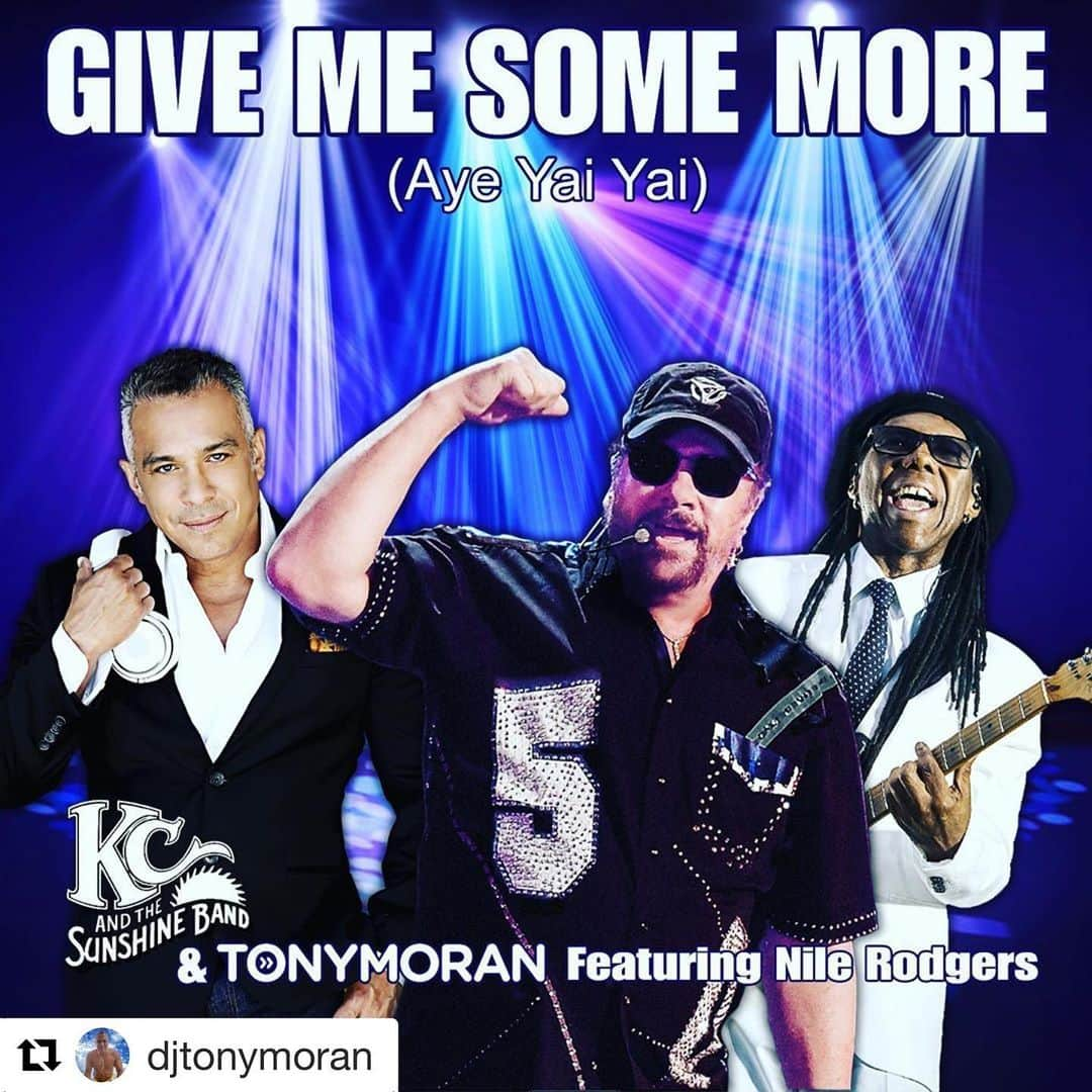 ナイル・ロジャースさんのインスタグラム写真 - (ナイル・ロジャースInstagram)「#Repost @djtonymoran ・・・ It has been such a great honor to work with these 2 icons in the industry. KC ( from KC & The Sunshine Band) and Nile Rodgers. Creative chemistry is not something you have to work for in a situation like this. It’s how the story begins. Planting seeds, testing ideas and allowing access to open each other’s minds si from my point of view, heaven. So here we are people.  New song titled, “Aye Yai Yai/ Give Me Some More” h <https://itunes.apple.com/us/album/give-me-some-more-aye-yai-yai-feat-nile-rodgers-rosabel/1460830194?i=1460830758>. Recently released, a lot of energy is growing within the dance community the song has hit the Top 20 on the Billboard Dance Club Songs Chart and still rising. The list of remixes that are participating is mind blowing and I feel “extra” honored. Thank you to all DJ’s remixers an promoter Loren Chaidez! Love, Ton」5月18日 3時09分 - nilerodgers