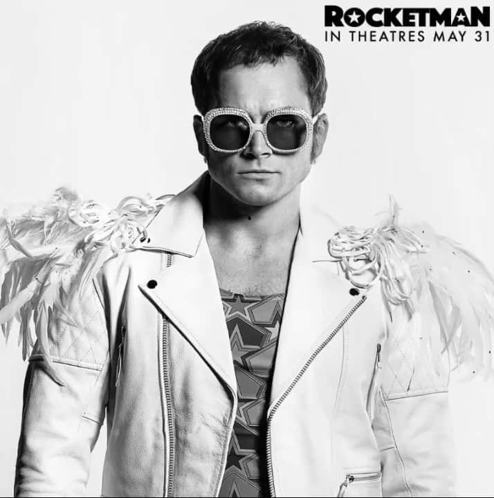 のインスタグラム：「Loved watching @RocketmanMovie, @Taron.Egerton is amazing!! Out on May 24th in the UK. So proud of you @DavidFurnish @EltonJohn. Kisses xx #Rocketman It is EVERYTHING!!!! X」