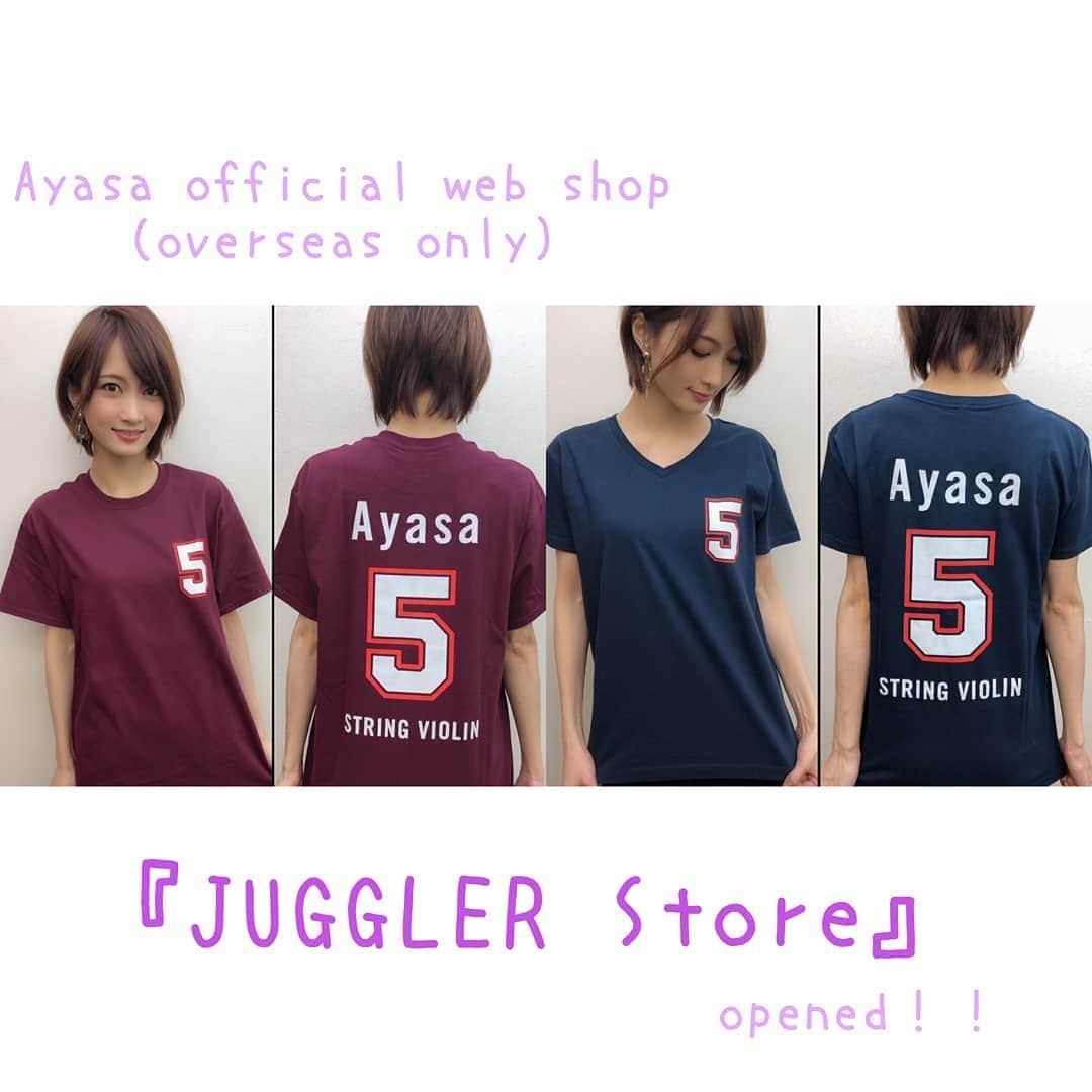 AYASAさんのインスタグラム写真 - (AYASAInstagram)「( 'ω'o[お知らせ📢]o 「JUGGLER Store」をebayにオープンしました！！ Ayasa公式webショップで販売している商品（CD、Tシャツなど）を海外発送します💿👕🎶 ・ We opened "Juggler Store" on ebay, and started overseas shipping of items which are available at the Ayasa official web shop (CD, T-shirt, etc). We are pleased to be able to deliver official merchandise to Ayasa (5 string violinist) fans around the world! . https://www.ebay.com/usr/juggler.store *You need a Paypal account to make a purchase. ・ ・ #ayasa #officialwebstore」5月18日 15時08分 - ayasa_doya