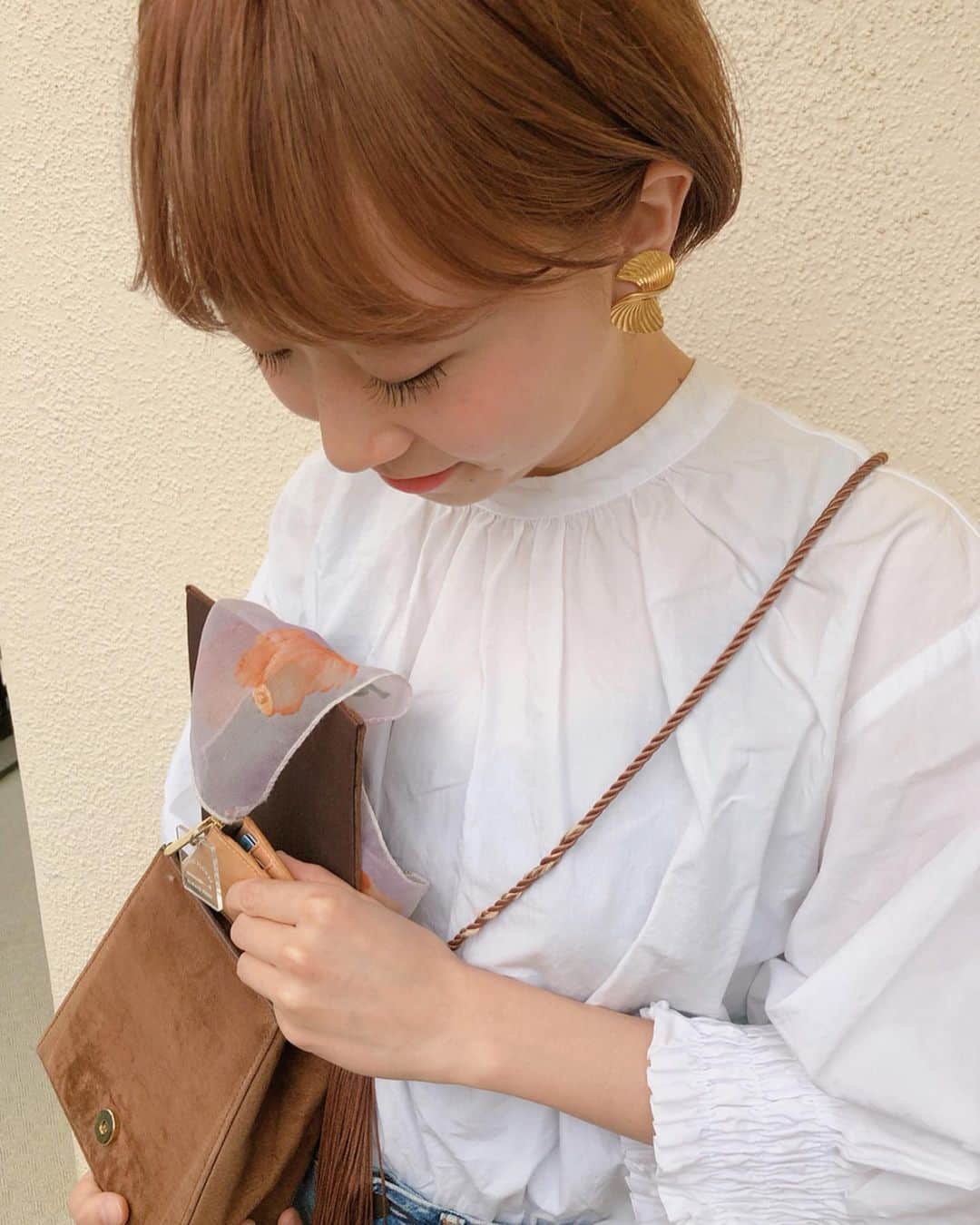 野々口祐子のインスタグラム：「夏は元気に オレンジベージュカラー🍊🧡 #nono_hair #syan_tokyo  #ブリーチカラー  #オレンジベージュ」