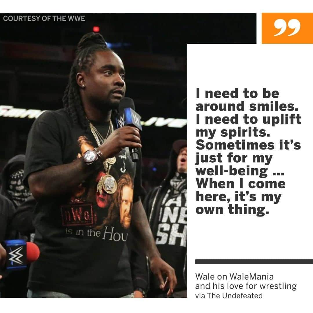 espnさんのインスタグラム写真 - (espnInstagram)「Hip-Hop's No. 1 wrestling fan @wale, grew up watching it on Sundays and reenacting moves he'd learned with his brother.」5月18日 7時30分 - espn