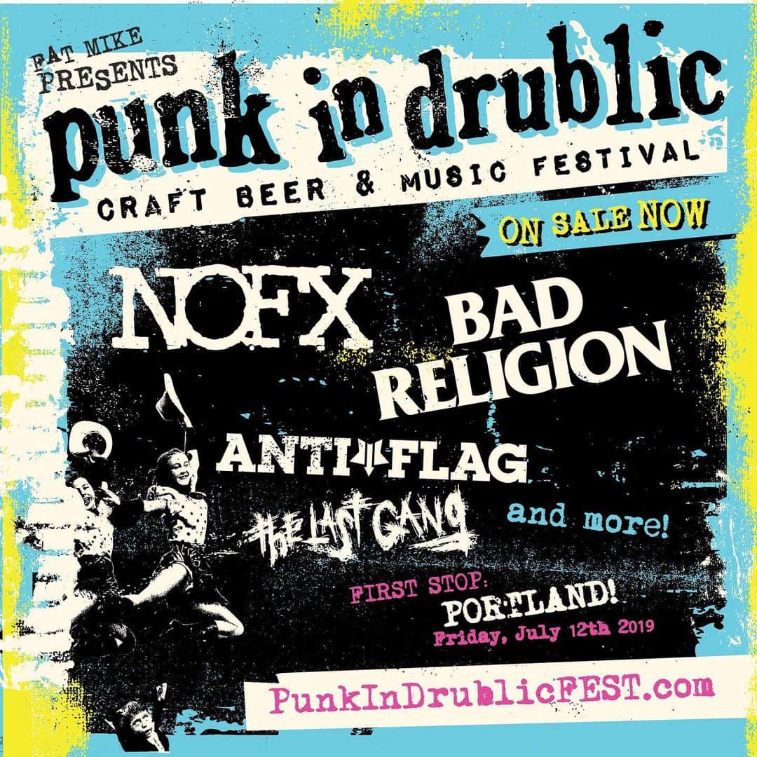 Bad Religionさんのインスタグラム写真 - (Bad ReligionInstagram)「@PunkInDrublicFestival returns to the U.S. kicking things off in Portland, OR! Tickets available at cascadetickets.com. #BadReligion #PunkInDrublic」5月18日 7時41分 - badreligionband