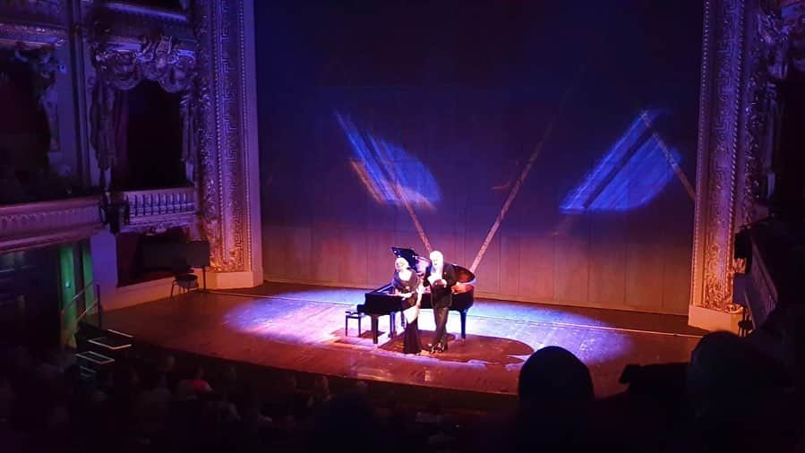 福間洸太朗さんのインスタグラム写真 - (福間洸太朗Instagram)「Samedi dernier, ce fut un immense plaisir de jouer au concert de la "Journée de Bizet" et partager la scène avec les amis musiciens. Une très belle initiative du Centre Européen de Musique et je leur souhaite beaucoup de succès par la suite.  Video : Une soirée de Bizet chez Viardot Production Le Centre Européen de Musique Images tournées à l'Opéra Comique - Paris, le 11 mai 2019 ♪ Bizet "Grande Valse de Concert" (you can watch a longer video on my official facebook, link in bio) . . Photo 1: Cyrielle Clair (en rôle de Pauline Vierdo) et Jorge Chamine (en rôle de George Bizet, le président de CEM) Photo 2: "Coeur des Gamins" extrait de Carmen chanté par Maîtrise Populaire de l'Opéra Comique Photo 3: en final avec les autres musiciens (from left to right, no abbreviation for pianists ;)) Alexander Drozdov, Boris de Larochelambert, Matthieu Handtschoewercker (vl), Omo Bello (sp), Antoine Landowski (vc), Léa Sarfati (sp), Shani Diluka, Sébastian Monti (tr), KF . . P.S. It’s been also a wonderful week to see many friends, and here is a collection of photos with musician friends!  Photo 4: Giuseppe Guerrera, Mayumi Kanagawa (vl) (After Gouseppe’s recital at Boulezsaal) Photo 5: David Moreau (vl), Jérémy Moreau Photo 6: Ismael Marguin, Thomas Enhco Photo 7: Marie-Catherine Giraud Photo 8: Philippe Bianconi, Stéphane Delavoye (after Philippe’s recital at Salle Gaveau) Photo 9: Laura Presti (ms), Guillaume Coppola, Geoffroy Couteau . . . . #JourneeBizet #CentreEuropeendeMusique #Operacomique #OperacomiqueParis #musicianslife #musician #pianist #instamusic #bizet」5月18日 7時53分 - kotarofsky