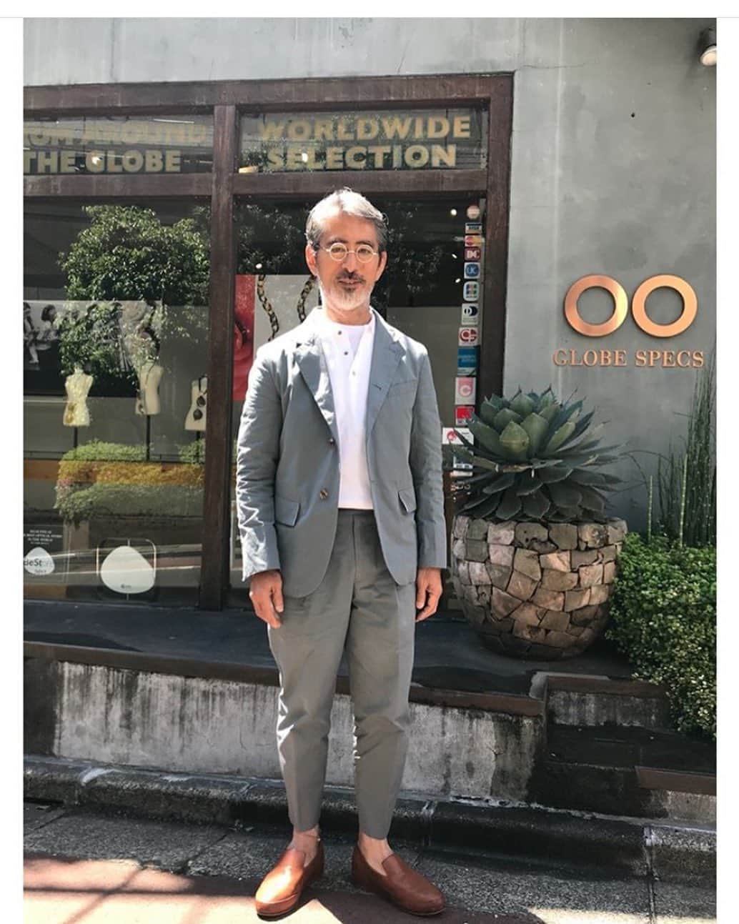 のインスタグラム：「Men’s Clubのインスタにてスナップ紹介をいただきました。詳しくは@mensclub.snapにて！  #instagram  #mensclub @mensclub.snap  #tetsuyaokada  #snap #store @globespecs_official  #tokyo #opticalstore」