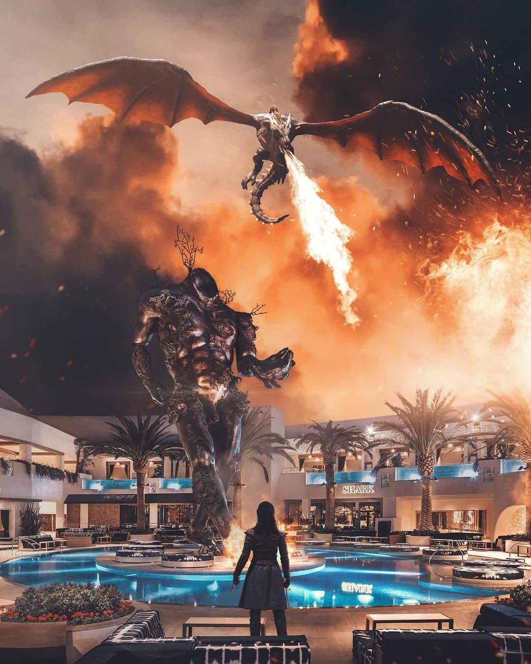 Palms Casino Resortのインスタグラム：「“Fear Cuts deeper than swords” - The last one on our side. @cole X @tallywood. A collaboration for PALMS.  Who will be the last one standing?」