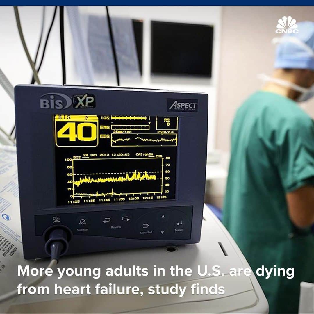 のインスタグラム：「After more than a decade of declines in heart failure-related deaths in the United States, more Americans are now dying from the condition, according to a new study by Northwestern Medicine.⠀ ⠀ The increase in heart failure deaths was especially high in adults ages 35 to 64, particularly in young black men. The study says young black men are more than twice as likely to die from heart failure than young white men.⠀ ⠀ Details, at the link in our bio. ⠀ *⠀ *⠀ *⠀ *⠀ *⠀ *⠀ *⠀ * ⠀ #CNBC #health #science #publichealth #news #new」