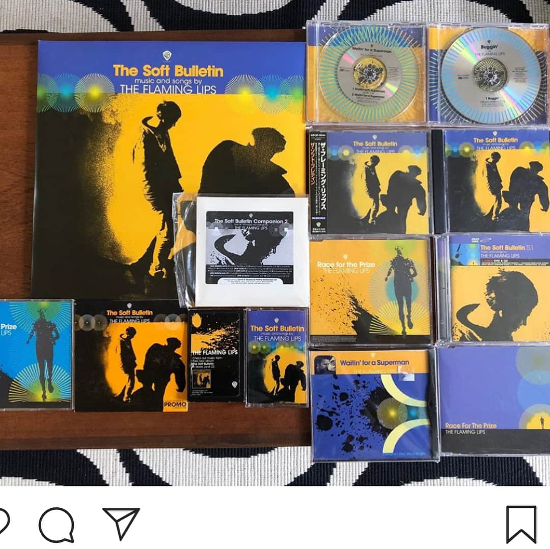 ウェイン・コインさんのインスタグラム写真 - (ウェイン・コインInstagram)「Yesss!! That’s an insane Soft Bulletin collection!! The Flaming Lips have the most MUSIC obsessed fans EVVA!!! Thank you @pinkhazerecords ❤️🙏❤️🙏❤️🙏🎖🎖🎖」5月18日 11時27分 - waynecoyne5