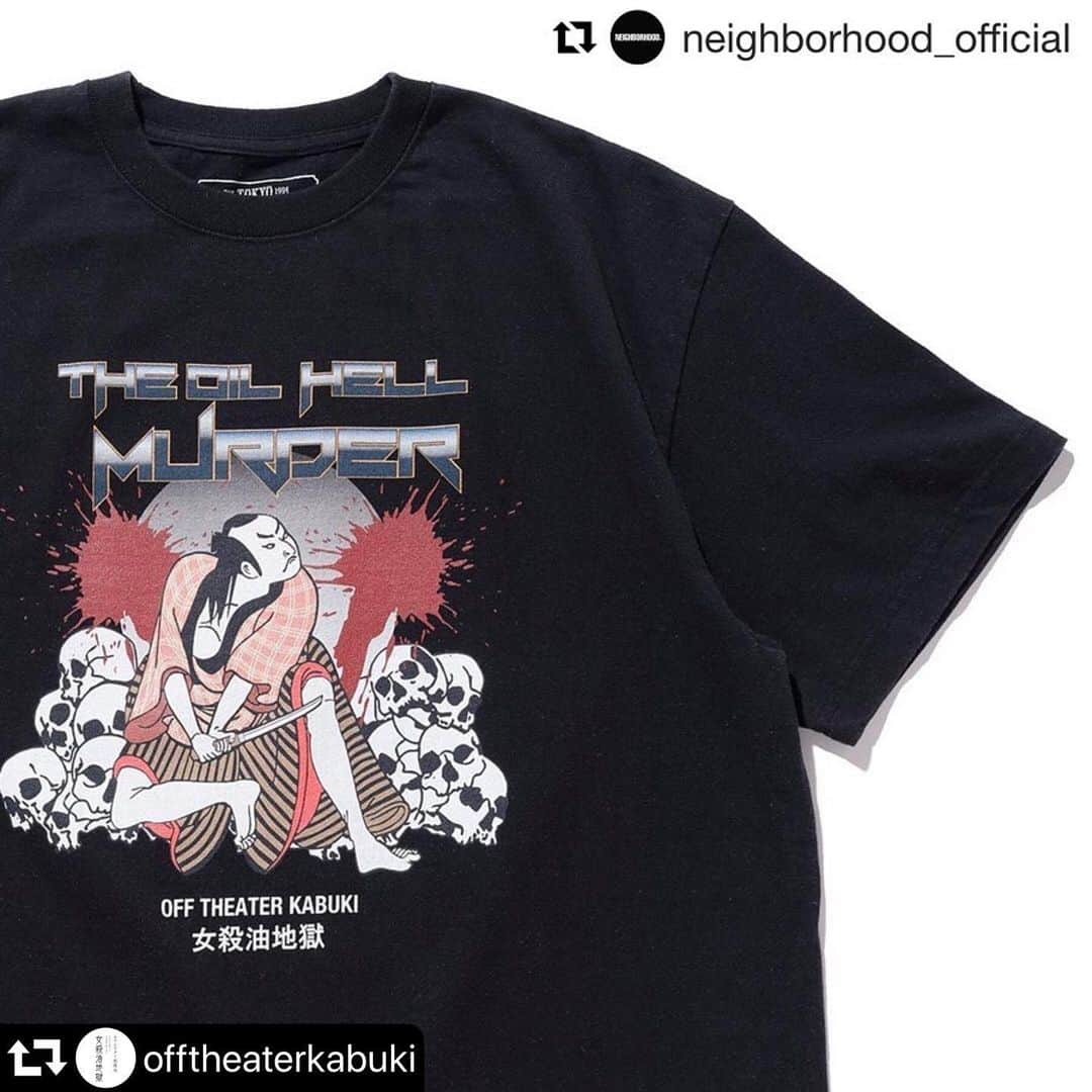 中村獅童さんのインスタグラム写真 - (中村獅童Instagram)「#repost @offtheaterkabuki ・・・ #オフシアター歌舞伎 NEIGHBORHOOD® コラボレーションTシャツ 会場にて好評販売中  #Repost @neighborhood_official NEIGHBORHOOD® / @shido_nakamura﻿ @offtheaterkabuki﻿ 女殺油地獄﻿ ﻿ P.1-3 : OFF THEATER KABUKI / C-TEE. SS﻿ ﻿ MAY 11-17 : TERADA SOKO G1-5F﻿ MAY 22-29 : SHINJUKU FACE﻿ ﻿ #shidonakamura﻿ #offtheaterkabuki﻿ #neighborhood  限定Tシャツ昨日寺田倉庫最終日に完売致しましたありがとうございました、公演の方は5月22日より29日まで今度は新宿faceにて上演させていただきますご来場心よりお待ちしております。」5月18日 23時55分 - shido_nakamura