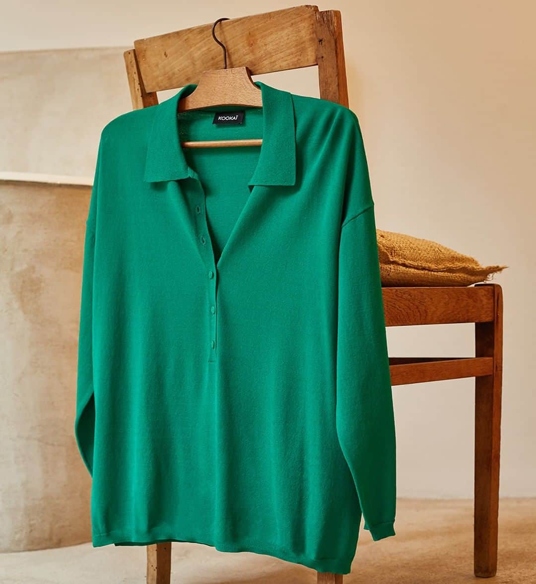 クーカイのインスタグラム：「Into the green ❤️ Un samedi en couleur ! . . . #kookaiette #fashion #basics #style」