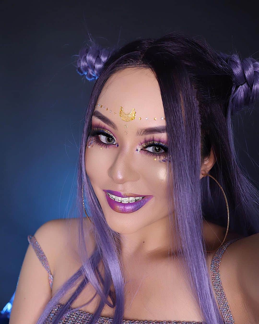 MARILYN YUURI FUKUSEさんのインスタグラム写真 - (MARILYN YUURI FUKUSEInstagram)「YouTubeアップしました💜🌙 今日のメイク動画は セーラームーンのルナメイク🐱 是非みてね！🌙 #luna #sailormoon #makeup #カラーメイク #asia #asiangirls #purple #purplemakeup #ルナメイク #anime」5月18日 19時15分 - yuuri_fukuse