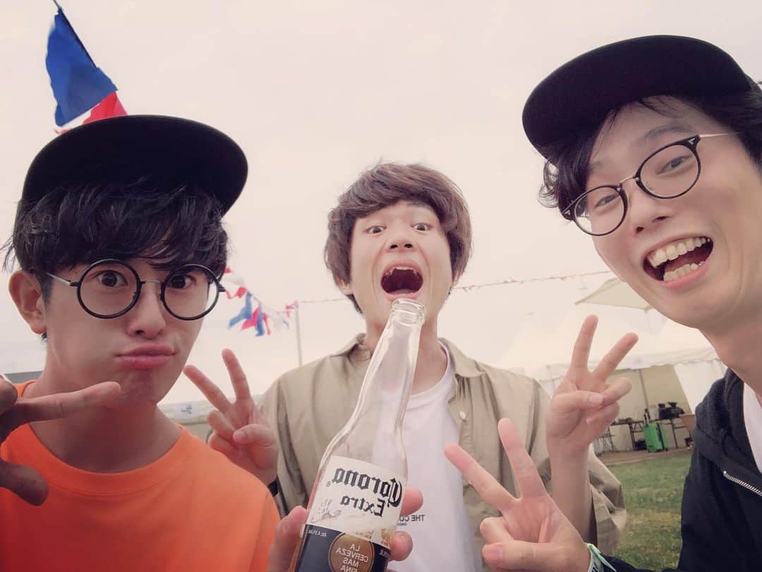 芦沢統人のインスタグラム：「田邊とセイヤくん。 ずっとくだらない話のみしてました。 #metrock大阪」