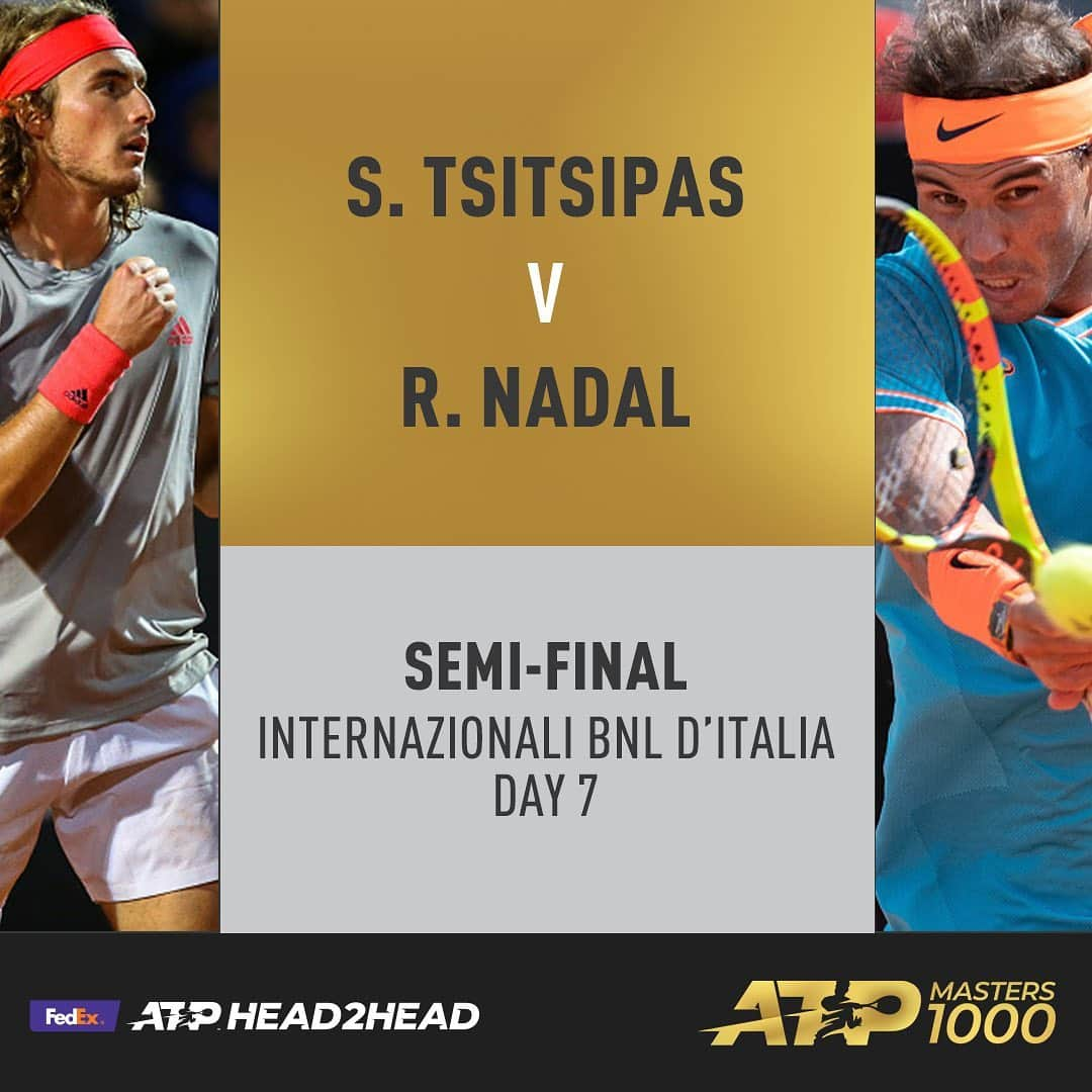 ATP World Tourさんのインスタグラム写真 - (ATP World TourInstagram)「Will Rafa get his revenge in Rome? 👀 Watch Tsitsipas/Nadal live on @tennistv 👊  @internazionalibnlditalia | @fedex  #tennistv #ibi19」5月18日 20時59分 - atptour