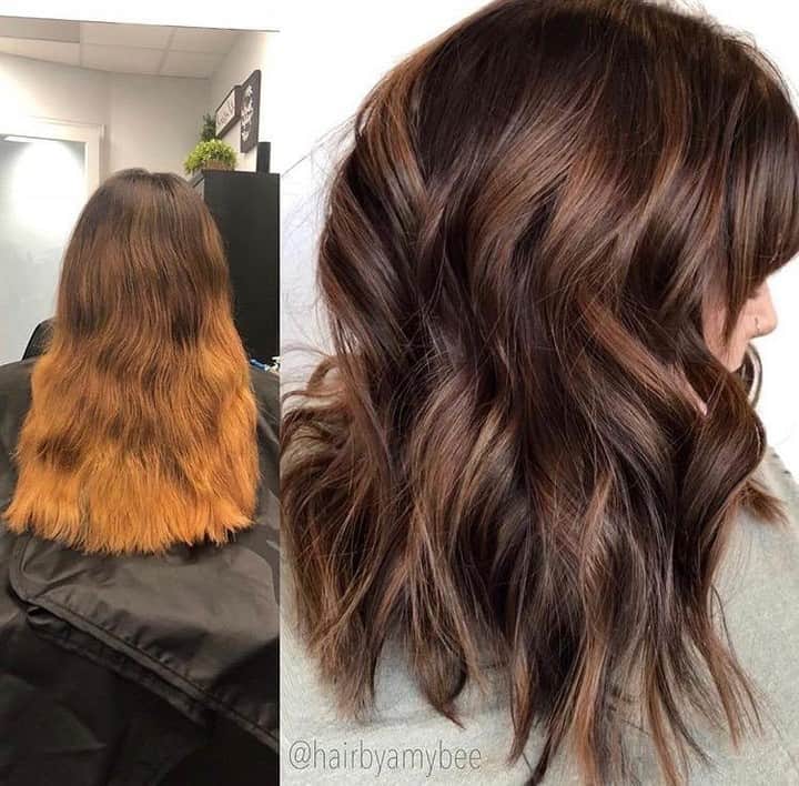 CosmoProf Beautyさんのインスタグラム写真 - (CosmoProf BeautyInstagram)「Loving this #HairTransformation a choco-lot🍫😍 ✨ "I have said it before and I’ll say it again....the /73’s in @wellahairusa make my heart melt for rich, chocolatey browns." Hair by: @hairbyamybee ✨ Find the Wella products you need to create beautiful transformations at #cosmoprofbeauty where you are #licensedtocreate . . #repost #wella #wellacolor #wellahair #brunette #brunettehair #brunettes#livedinhair  #paintedhair #dimensionalcolor #hairmakeover #colorcorrection #beforeandafterhair」5月18日 23時00分 - cosmoprofbeauty