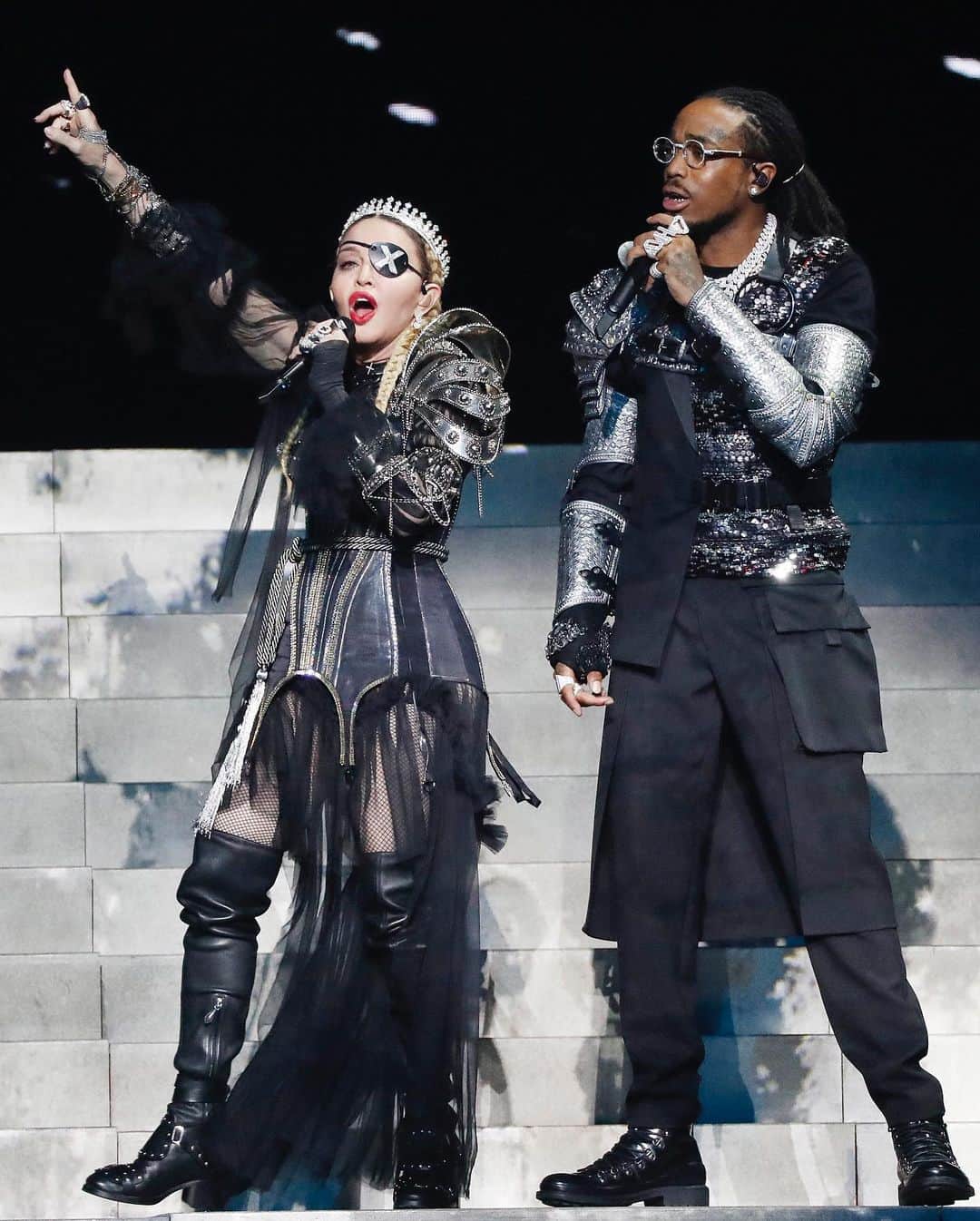 Just Jaredさんのインスタグラム写真 - (Just JaredInstagram)「@madonna in a @jpgaultierofficial costume hits the stage alongside @quavohuncho for a performance during the @eurovision finale! #Madonna #JeanPaulGaultier #Quavo #Eurovision Photos: Getty」5月19日 8時50分 - justjared