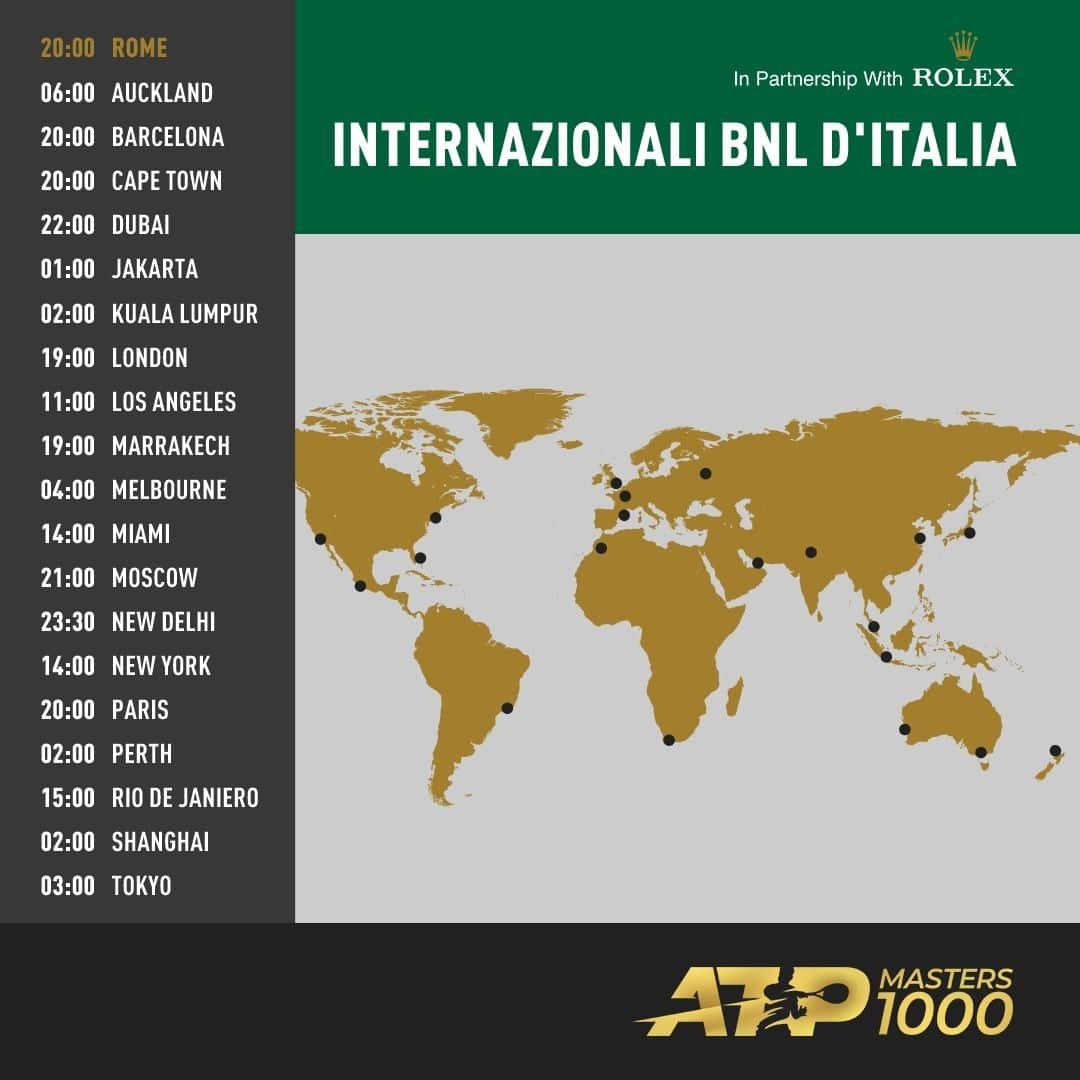 ATP World Tourさんのインスタグラム写真 - (ATP World TourInstagram)「It's almost ⏰ for Schwartzman vs. Djokovic 👀Where in the 🌎 will you be watching? #ibi19」5月19日 2時37分 - atptour