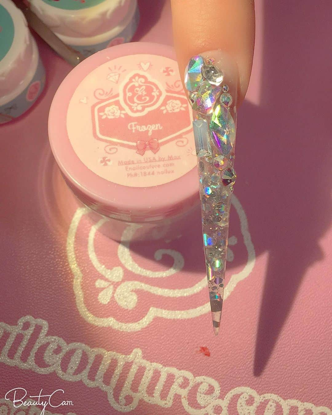 Max Estradaさんのインスタグラム写真 - (Max EstradaInstagram)「Enailcouture.com frozen acrylic with our new luxury diamond carousel and of course gummy gel !  #ネイル #nailpolish #nailswag #nailaddict #nailfashion #nailartheaven #nails2inspire #nailsofinstagram #instanails #naillife #nailporn #gelnails #gelpolish #stilettonails #nailaddict #nail #💅🏻 #nailtech#nailsonfleek #nailartwow #네일아트 #nails #nailart #notd #makeup #젤네일  #glamnails #nailcolor  #nailsalon #nailsdid #nailsoftheday Enailcouture.com happy gel is like acrylic and gel had a baby ! Perfect no mess application, candy smell and no airborne dust ! Enailcouture.com」5月19日 2時48分 - kingofnail