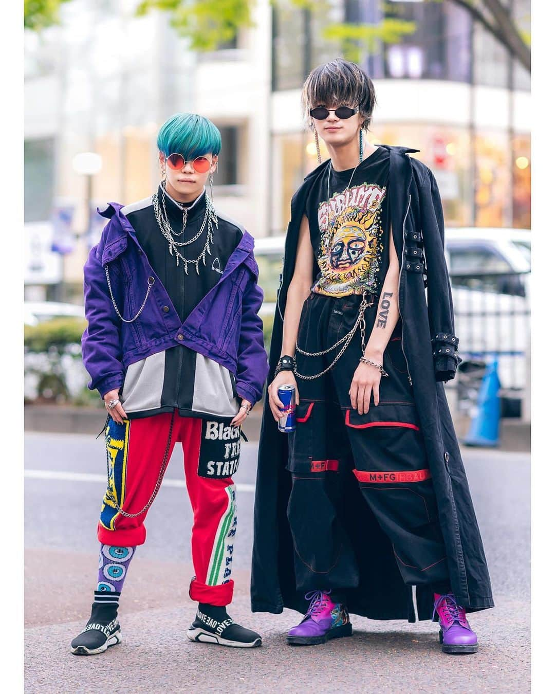 Harajuku Japanさんのインスタグラム写真 - (Harajuku JapanInstagram)「Shiryu (@shiryupondan) and Ken (@ken.ahr) - both 18 years old - on the street in Harajuku wearing fashion by Broke City Gold (the denim x kimono jacket), Tripp NYC, Marithe + Francois Girbaud, New Order x Dr. Martens, Fendi, Cote Mer, and Sublime.」5月19日 5時10分 - tokyofashion