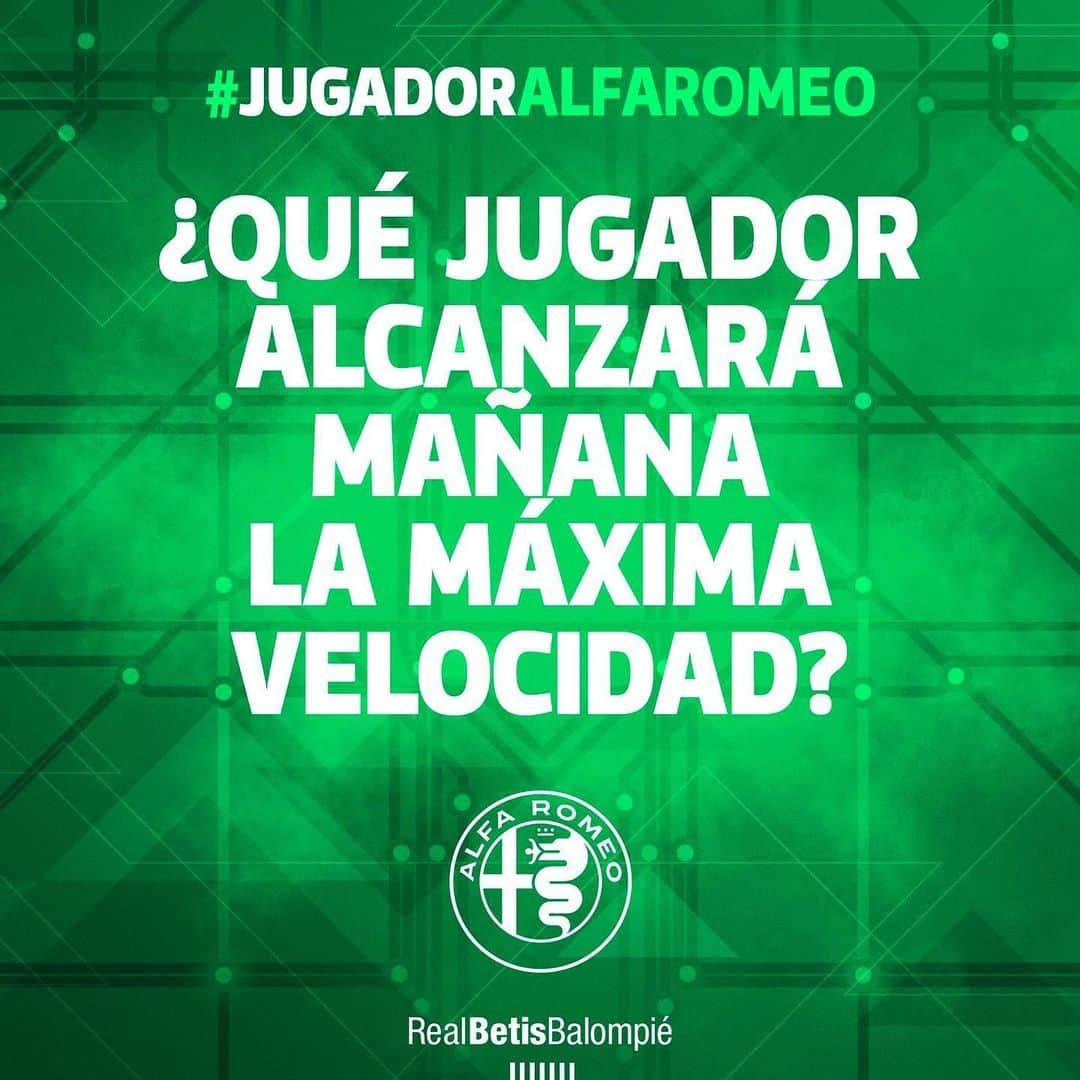 レアル・ベティスさんのインスタグラム写真 - (レアル・ベティスInstagram)「¡Dinos tu respuesta con el hashtag #JugadorAlfaRomeo! 🚘⚡ ¡Sortearemos un balón firmado! ⚽✍🎁」5月19日 6時00分 - realbetisbalompie