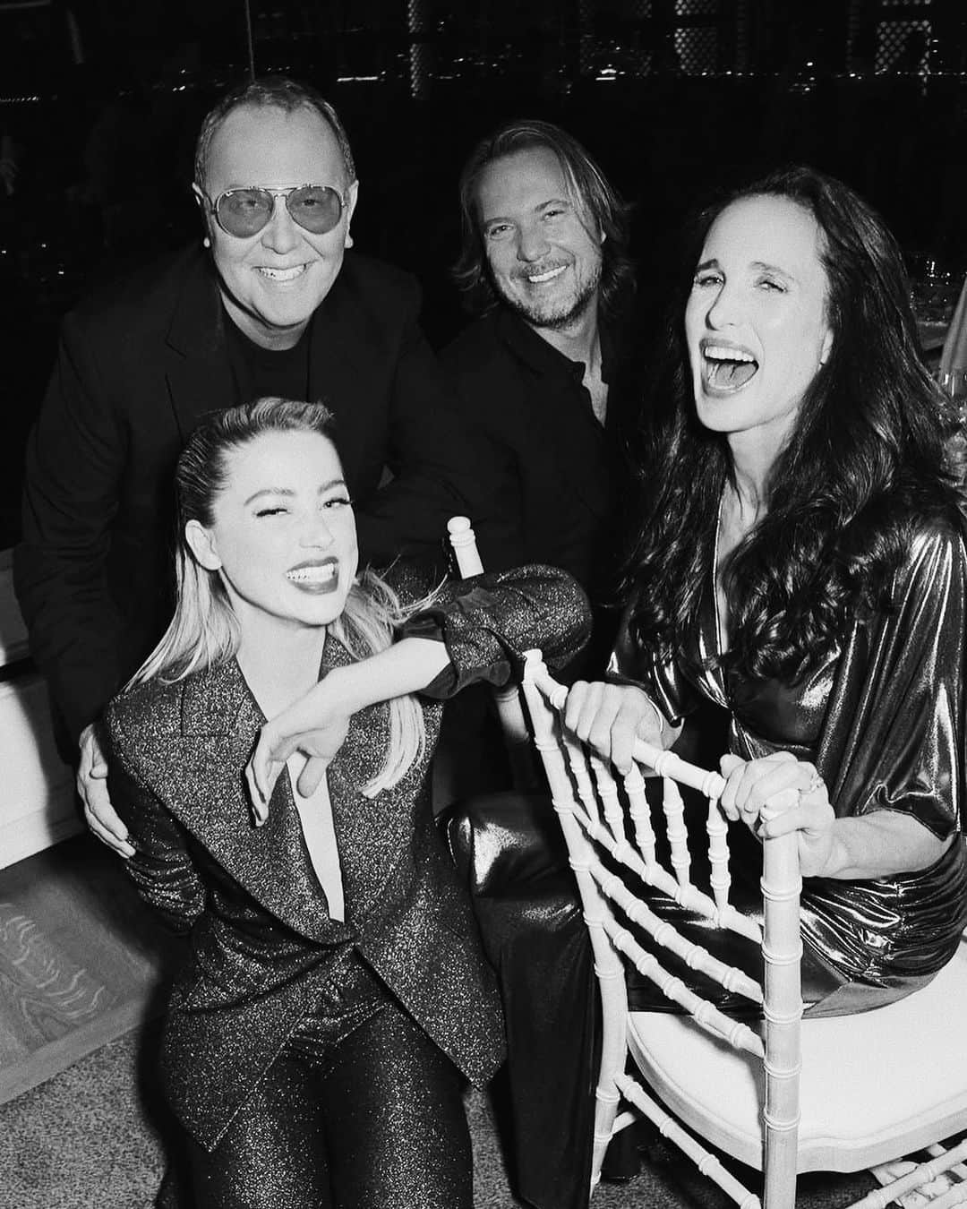 マイケルコースさんのインスタグラム写真 - (マイケルコースInstagram)「Yes they #Cannes: Michael, Lance Le Pere, @AndieMacDowell and @AmberHeard at the #FilmmakersDinner2019. #MichaelKorsCollection」5月19日 6時15分 - michaelkors