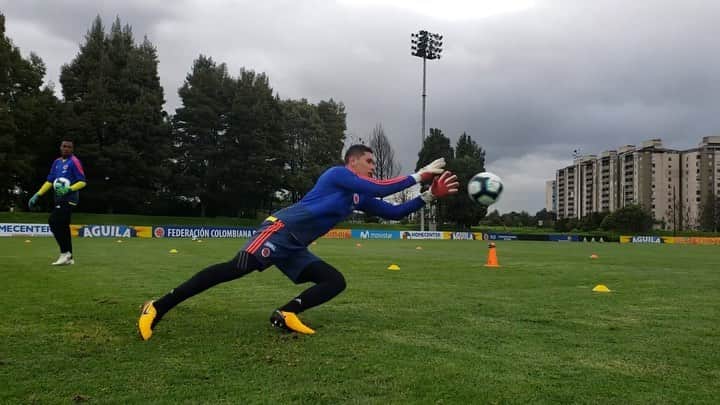 サッカー コロンビア代表チームのインスタグラム：「Un resumen de lo que fue el primer ciclo de entrenamientos de arqueros en Bogotá. 🖐🏼🖐🏼」