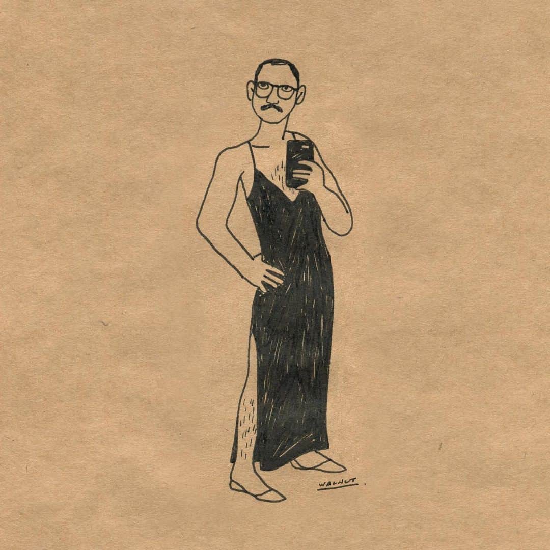 WALNUTさんのインスタグラム写真 - (WALNUTInstagram)「#walnut_fashionillustration  いつもとちょっとちがう自分に挑戦してみる。 #selfieboy」5月19日 19時07分 - walnut_illustration