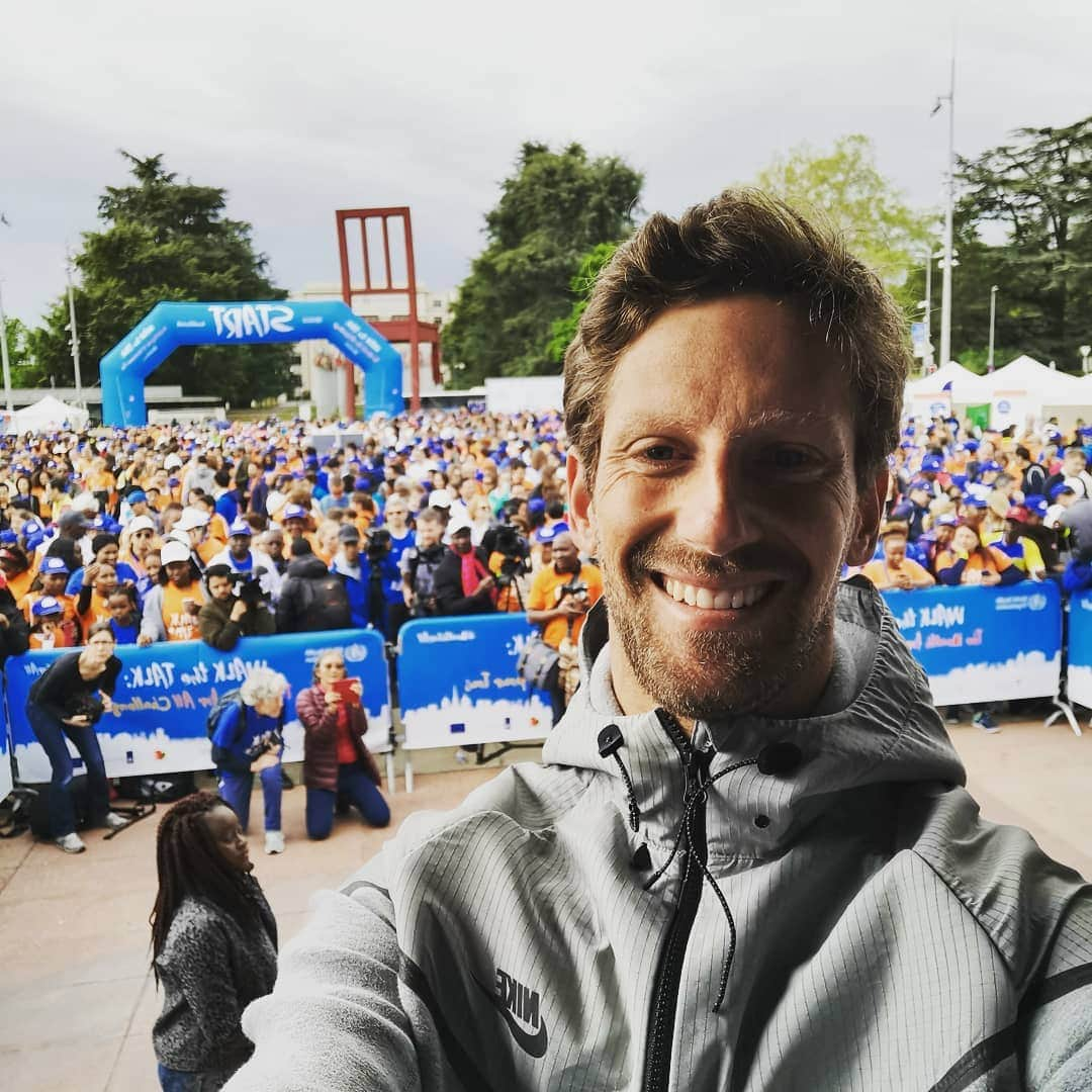 ロマン・グロージャンさんのインスタグラム写真 - (ロマン・グロージャンInstagram)「Pleasure to have run Walk the Talk this morning for @who with some great champions!!!」5月19日 19時11分 - grosjeanromain