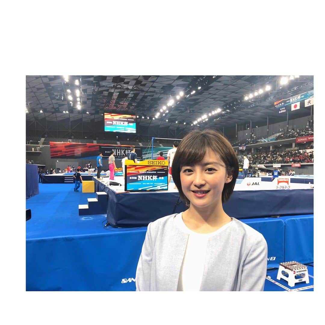 宮司愛海さんのインスタグラム写真 - (宮司愛海Instagram)「今日は体操・NHK杯へ🤸‍♀️ 先月末の全日本選手権と今大会の合計得点により、10月の世界選手権代表が決まる大切な大会です。 大会終えて代表の切符を掴んだのは、全日本を制した谷川翔選手と、その兄・航選手、そして萱和磨選手となりました！おめでとうございます✨ . そしてなんと....今夜のS-PARKには、兄弟で代表入りとなった谷川航選手・翔選手がスタジオ出演して下さいます🥺先日伺った、順天堂大学でのインタビューも放送されます！ 23:15〜S-PARKぜひご覧ください✨👌 . #体操 #NHK杯 #谷川翔 選手 #谷川航 選手 #萱和磨 選手 #セントラルスポーツ #順天堂大学 #さくらキャンパス #のどかでした #先日電車で１時間半揺られたのはこのため」5月19日 17時54分 - manami_miyaji