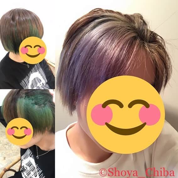 千葉翔也さんのインスタグラム写真 - (千葉翔也Instagram)「インナーカラーのミントグリーンが抜けてきたので、 カーキっぽいグリーンを入れた(左二枚)  一週間の間にどんどん色落ちして、不思議な感じになってきた。 これが楽しい。  #haircolor #色落ち #haircolorideas #innercolor #ヘアカラー #グリーン」5月19日 17時57分 - shoya_chiba_official