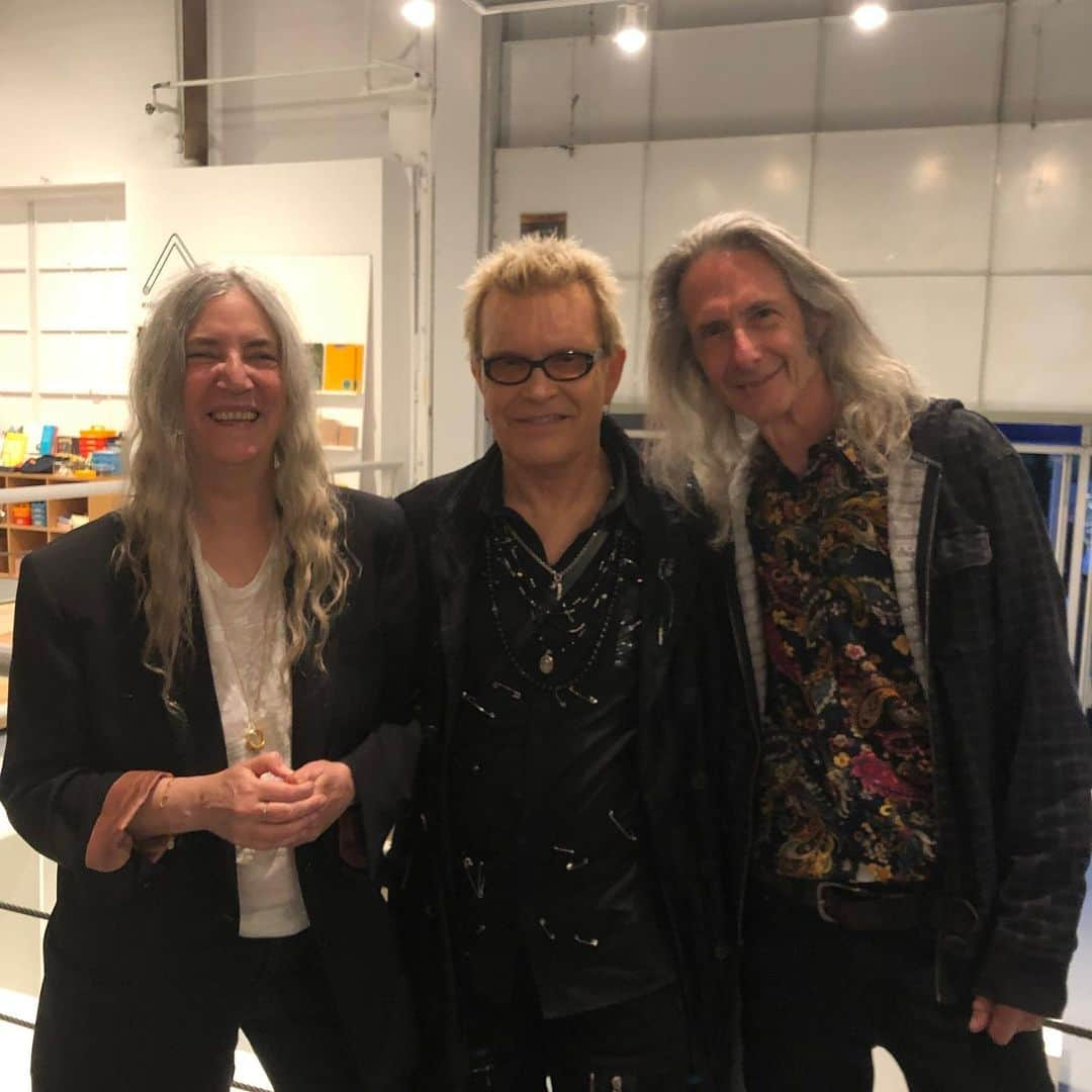 ビリー・アイドルさんのインスタグラム写真 - (ビリー・アイドルInstagram)「Great 40th year of @moca celebration.... here I am with performers Patti Smith & Lenny Kaye.... great night...(their set is on my IG story/live feed). -BFI」5月19日 18時13分 - billyidol