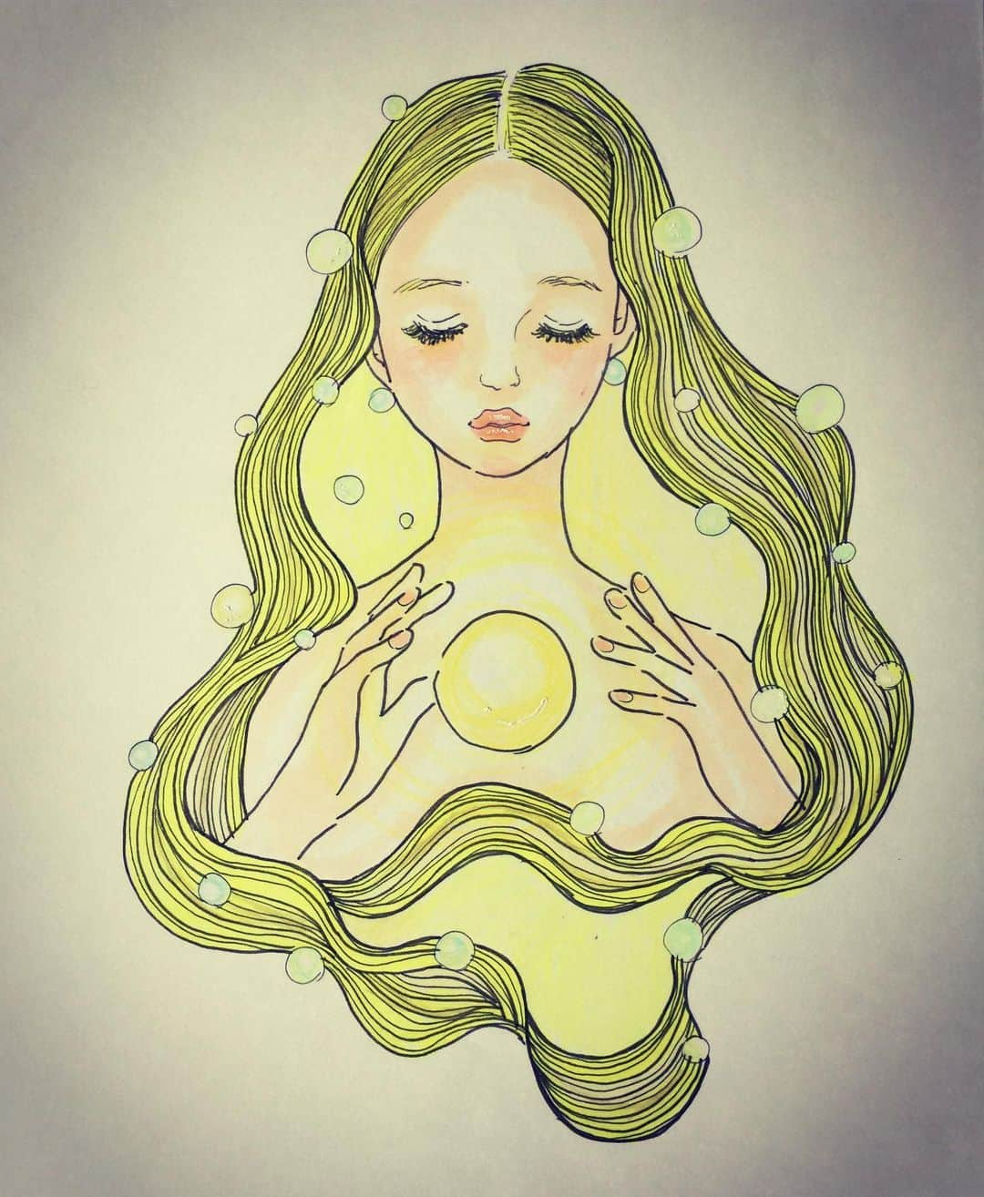 おおたうにさんのインスタグラム写真 - (おおたうにInstagram)「🌝full moon🌝 #今日のおえかき #illustration #fullmoon #drawingeveryday #幸せを呼ぶ月の暦 #outauni #おおたうに」5月19日 13時28分 - outa_uni