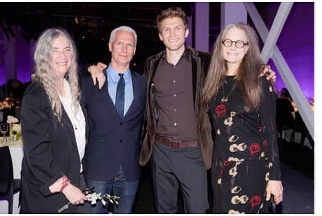 キーガン・アレンさんのインスタグラム写真 - (キーガン・アレンInstagram)「It was an honor of a lifetime to play on stage with @thisispattismith and @lenny_kaye for the celebration of 40years @moca . @klausbiesenbach has ushered in a new era with the gift from the incredible @carolynclarkpowers FREE ADMISSION FOR ALL to MOCA!! So visit #MOCA and enjoy art with the ones you love! Art is best when shared! What a (because the) night! So glad my mom was there! Hi mom!」5月20日 3時52分 - keeoone