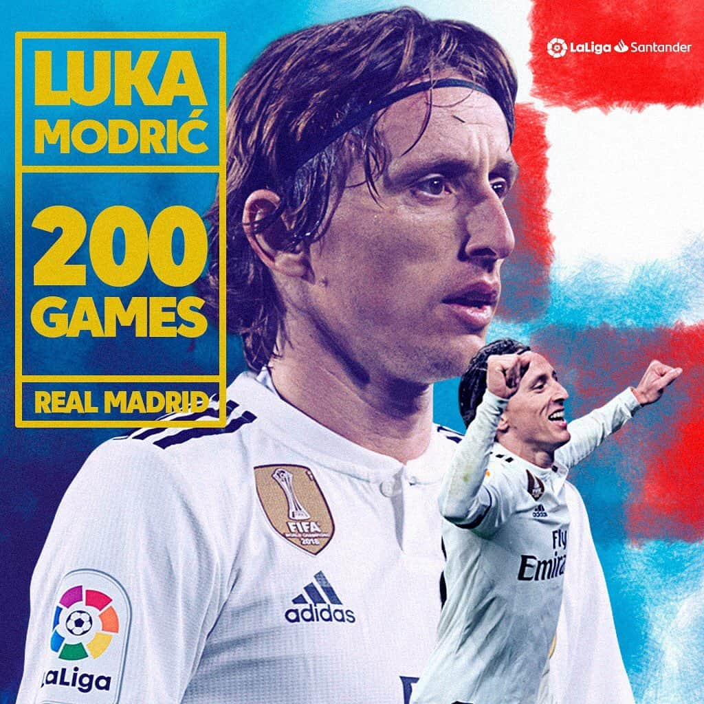 LFPさんのインスタグラム写真 - (LFPInstagram)「2️⃣0️⃣0️⃣ games for @realmadrid in #LaLigaSantander! 🔥 • #LaLiga #RealMadrid #Modric #Football」5月19日 19時24分 - laliga