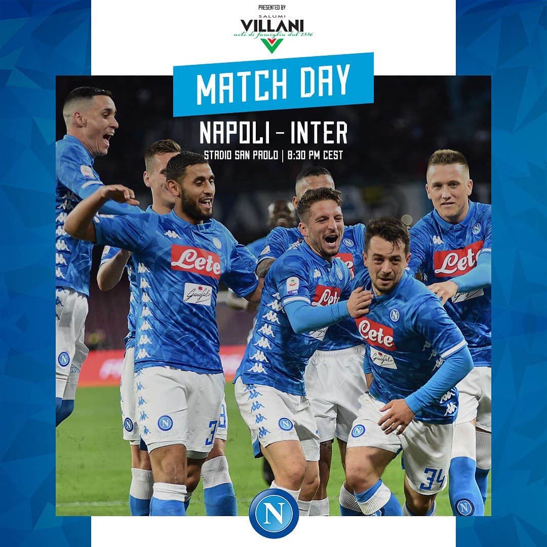 SSCナポリさんのインスタグラム写真 - (SSCナポリInstagram)「📌 May 19 - 8:30 PM CEST 📍Stadio San Paolo ⚽️ #NapoliInter 🇮🇹 @SerieA 💙 #ForzaNapoliSempre」5月19日 19時25分 - officialsscnapoli
