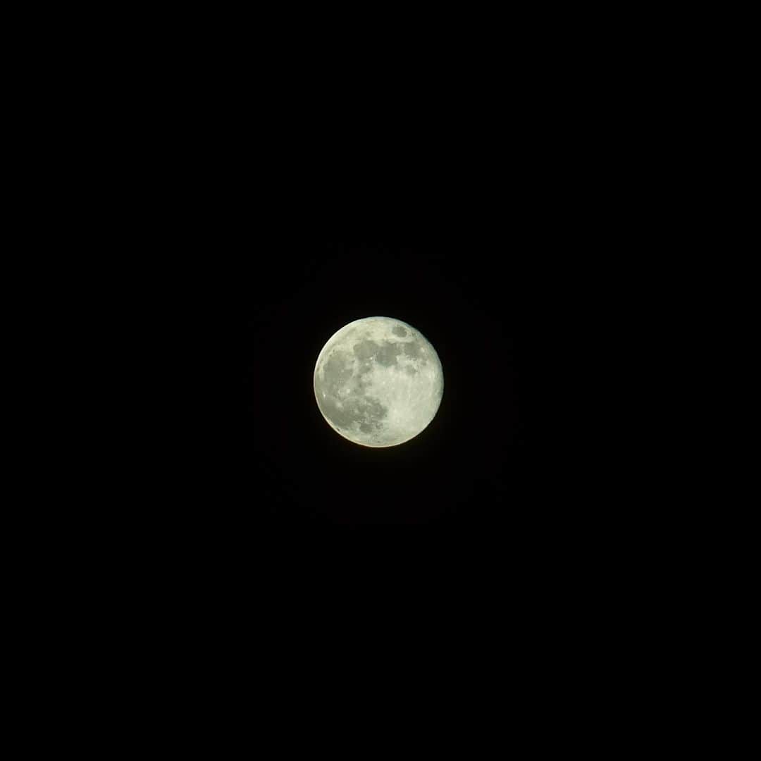 松村太郎のインスタグラム：「#Fullmoon in #Tokyo.  #🌕 #満月 #sora #Sky #Moon #TokyoToday #夜空 #月 #お月見」