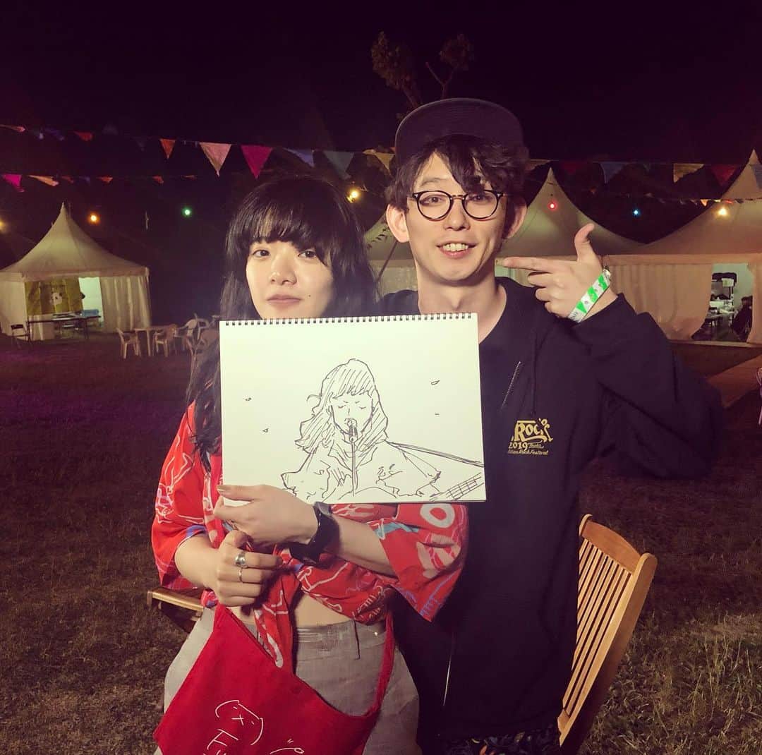 芦沢統人のインスタグラム：「インタビューラストはあいみょんでしたー。ほとんど、ジブリの話してました。笑 #METROCK大阪」