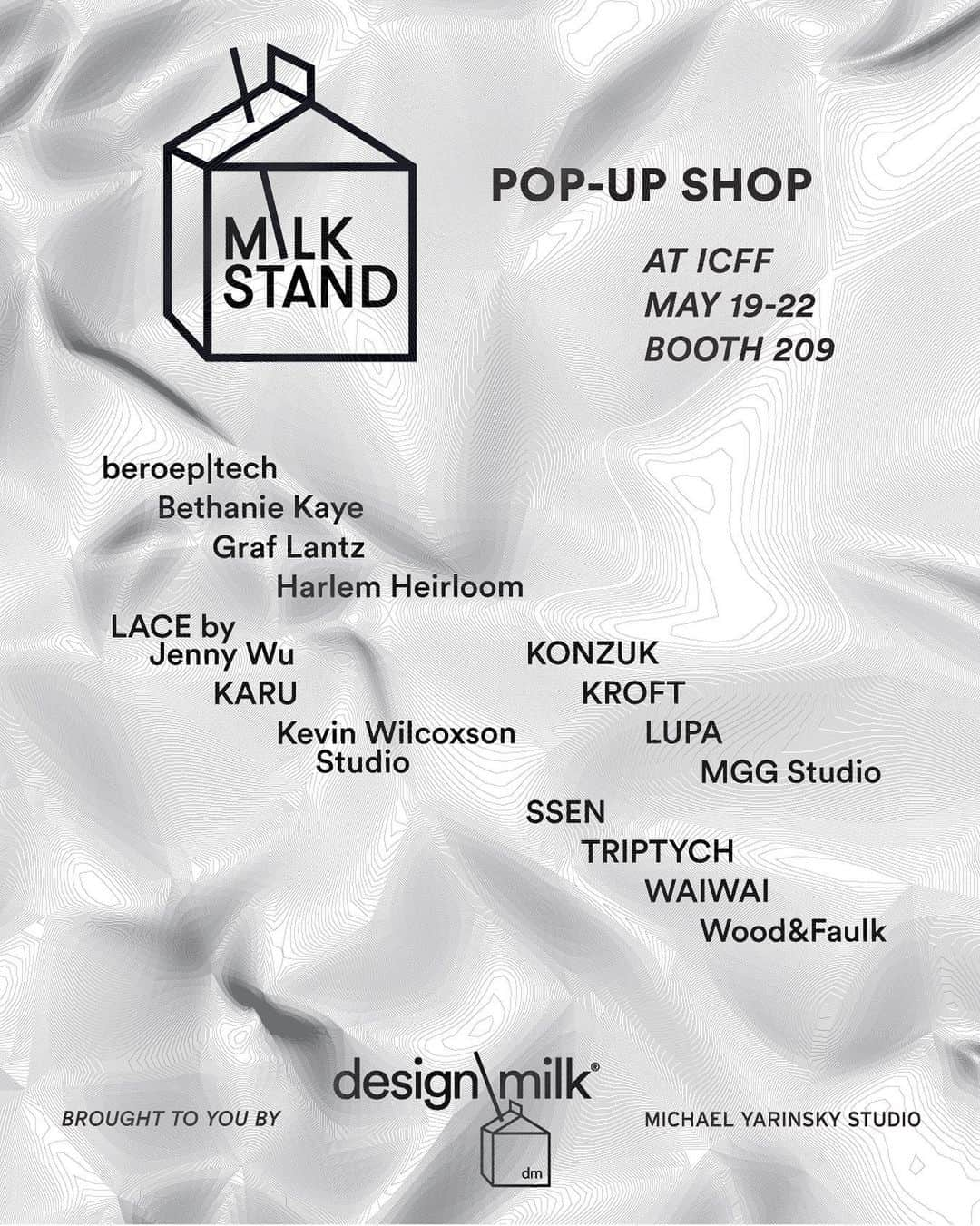 Design Milkさんのインスタグラム写真 - (Design MilkInstagram)「@icff_official opens its doors today and so does our Milk Stand #popup shop!! Stop by booth #209 to shop from our curated group of independent designers + makers specializing in jewelry, ceramics, home accessories, and more! #DMMilkStand \\\ Special thanks to @myarinsky for designing our booth!」5月19日 22時03分 - designmilk