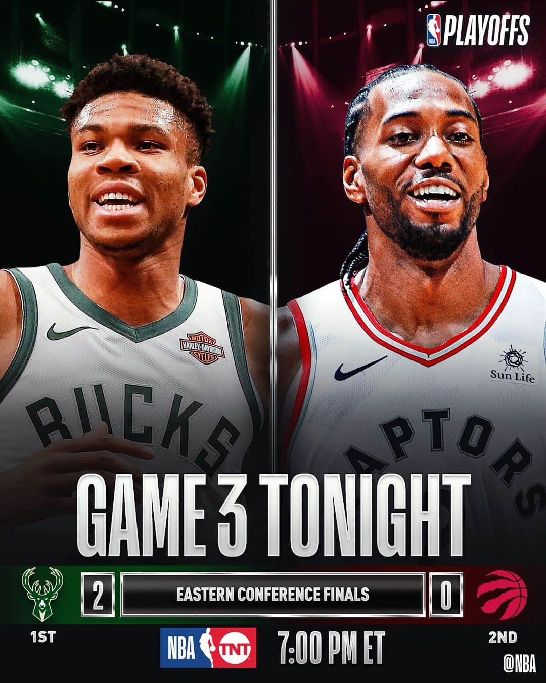 NBAさんのインスタグラム写真 - (NBAInstagram)「The Eastern Conference Finals heads up to Toronto for Game 3, 7:00pm/et @nbaontnt!」5月19日 22時07分 - nba