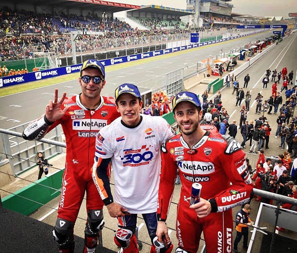 MotoGPさんのインスタグラム写真 - (MotoGPInstagram)「Your #FrenchGP 🇫🇷 podium 🏁 // #MM93 #AD04 #DP9 #MotoGP #Motorcycle #Racing #Motorsport」5月19日 22時09分 - motogp