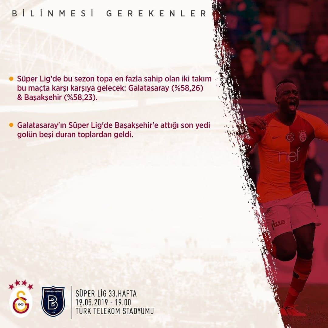 ガラタサライSKさんのインスタグラム写真 - (ガラタサライSKInstagram)「📊 OPTA Facts | Galatasaray – M. Başakşehir #GSvBŞK」5月19日 22時58分 - galatasaray