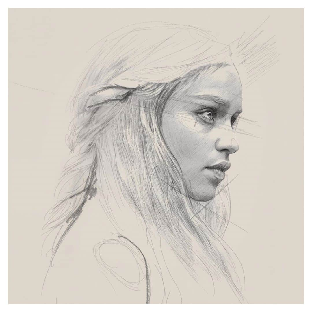 目黒ケイさんのインスタグラム写真 - (目黒ケイInstagram)「This unfinished sketch of Dany pretty much sums up my thoughts on the finalé but WHAT A BRILLIANT SHOW👏🏻 As a mother of dogs, holder of the ipad pencil, lady of graphite powder smudges, queen of deadlines and as the first daughter of the Meguro’s, @hbo you had my attention for all 8 seasons #GoT  Also, more relieved to know/confirm our baby Ghost is ok😂🐺」5月20日 13時14分 - keimeguro