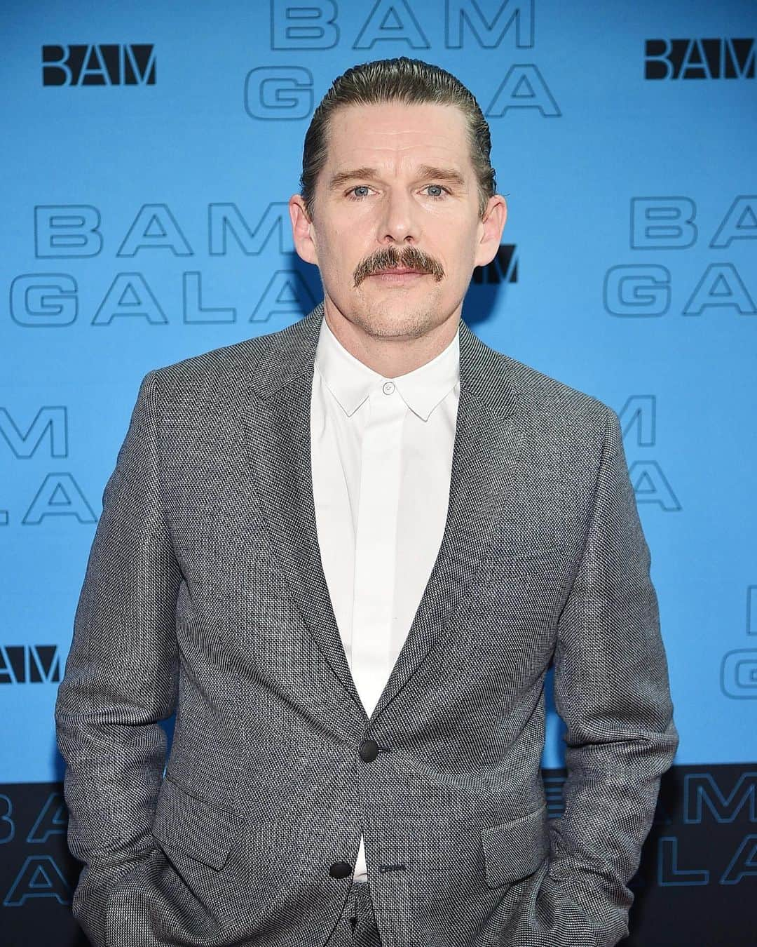 GQさんのインスタグラム写真 - (GQInstagram)「There's no point faking the funk with a mustache—you just have to go for it, like Ethan Hawke here. Hit the link in bio for our salute to the many celebrity mustaches we saw this week.」5月20日 5時11分 - gq