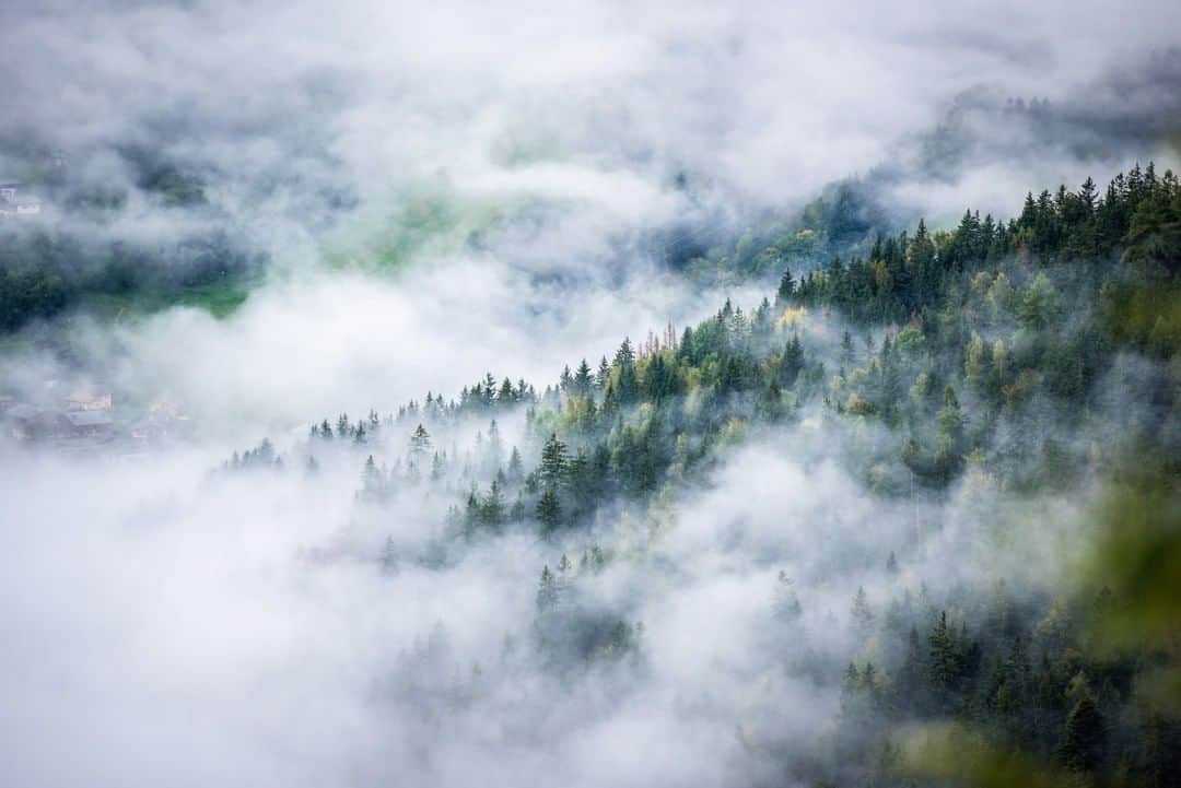 National Geographic Travelさんのインスタグラム写真 - (National Geographic TravelInstagram)「Photo by @michaelclarkphoto | The valley below the Aiguillette des Houches near Les Houches, France filled with low clouds and making for a dramatic landscape from above. #france #chamonix #leshouches」5月20日 7時07分 - natgeotravel