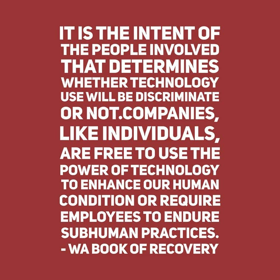 エヴァンジェリン・リリーさんのインスタグラム写真 - (エヴァンジェリン・リリーInstagram)「“If we make unconscious contact with technology, then we run the risk of becoming less human and more like robots. If we hold love above all other priorities, however-connecting with our own creativity and with others-then technology can be directed to enhance and expand our humanness.”- WA Book of Recovery . “It is the intent of the people involved that determines whether technology use will be discriminate or not.  Companies, like individuals, are free to use the power of technology to enhance our human condition or require employees to endure subhuman practices.” - WA Book of Recovery . 📡 #technology #unplug🔌 #thoughtsontechnology @timesupnow」5月20日 9時18分 - evangelinelillyofficial