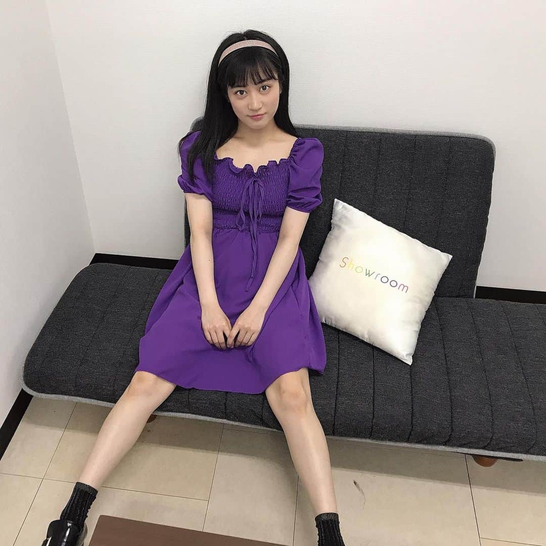 川上千尋さんのインスタグラム写真 - (川上千尋Instagram)「#NMB48のしゃべくりアワー でした☺️ みんなに今日の服、白雪姫かなんか？ってコメント言ってもらえたよ。なすびだよ🍆」5月20日 21時46分 - this_chihhi
