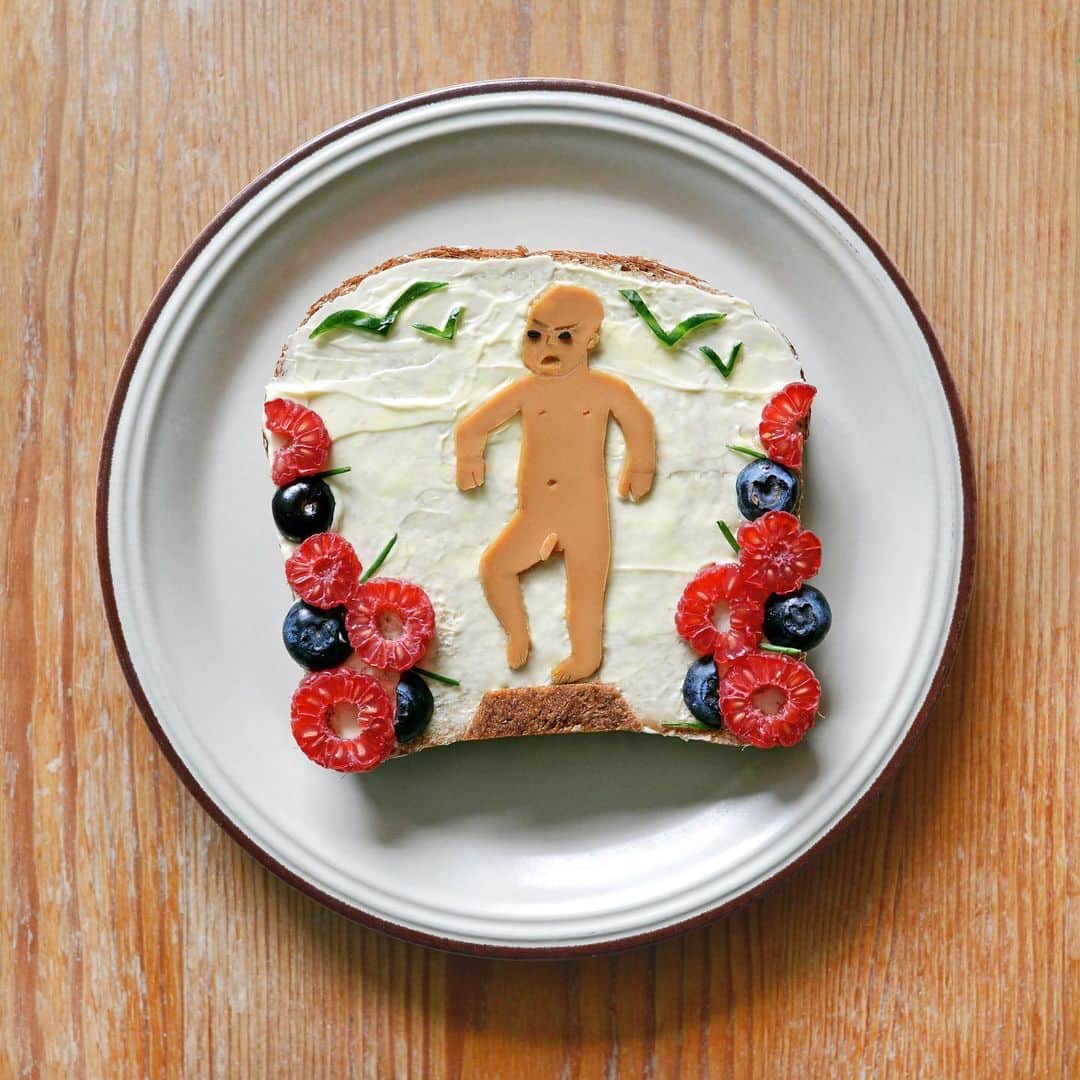 Ida Froskのインスタグラム：「The Art Toast Project Presents: Gustav Vigeland (The Angry Boy). Celebrating 150 years since the great Norwegian sculptor was born! In collaboration with @kulturetaten. #Vigeland150 #InspiredbyVigeland #Sinnataggen」