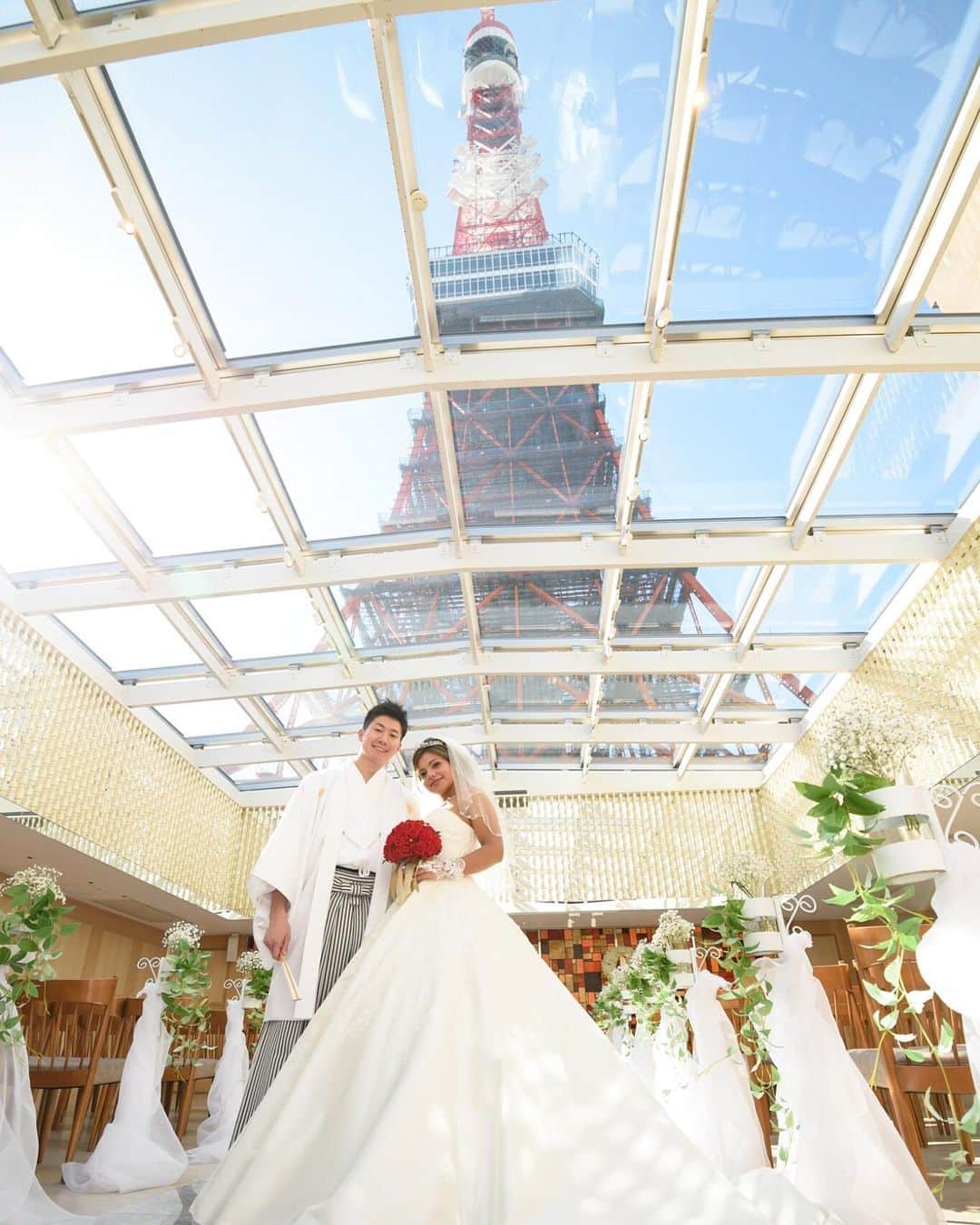東京タワーの麓の結婚式のグルメインスタ